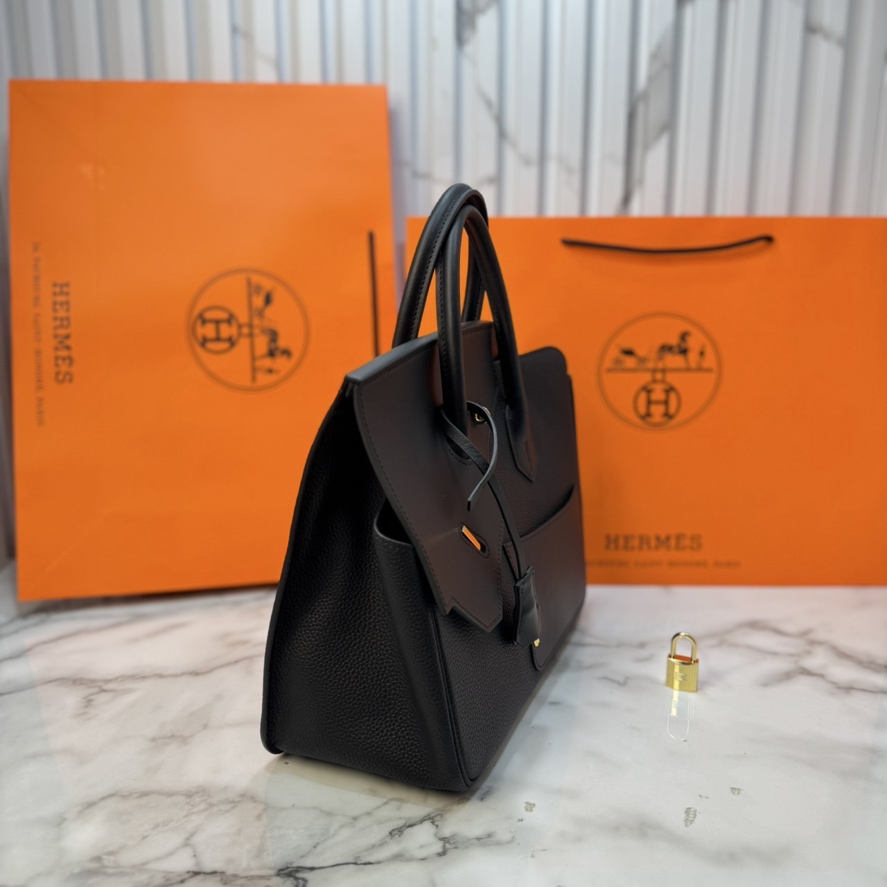 ORI หนังแท้ | Hermes Birkin Desordre 30 Bag กระเป๋าสะพายดีไซน์ใหม่ หรูหรา