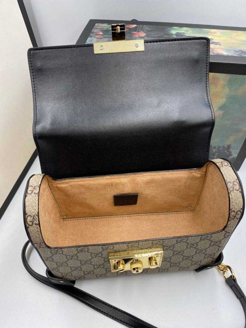VIP 】หนังแท้ GUCCI Padlock GG small bamboo shoulder bag พร้อมส่งที่ไทย