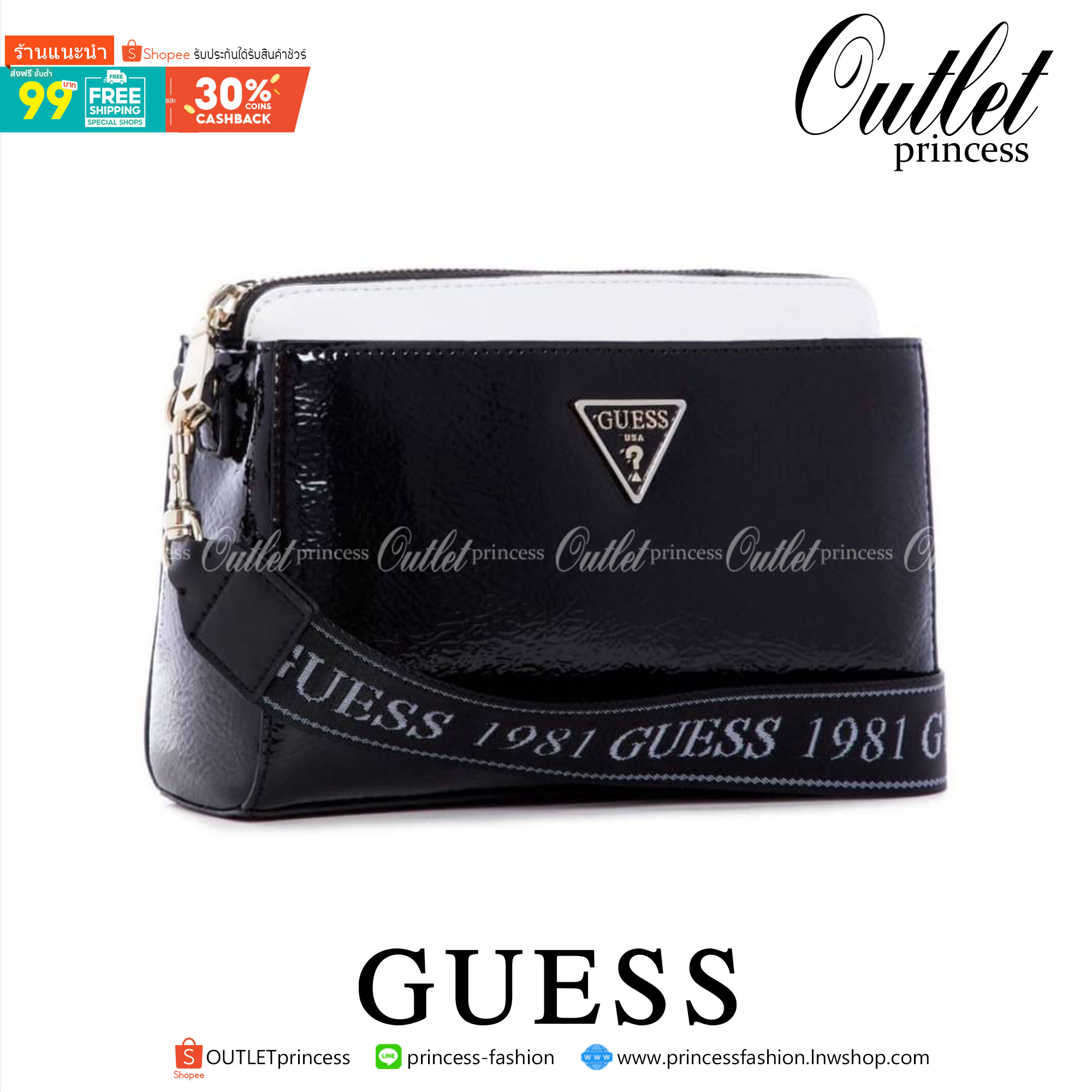 ของแท้ 💯% Guess maddy girlfriend crossbody กระเป๋าสะพายรุ่นใหม่ล่าสุดจาก Guess factory วัสดุ PU คุณภาพดีนิ่ม น้ำหนักเบา ด้านหน้าประดับด้วยโลโก้แบรนด์สวยโดดเด่น