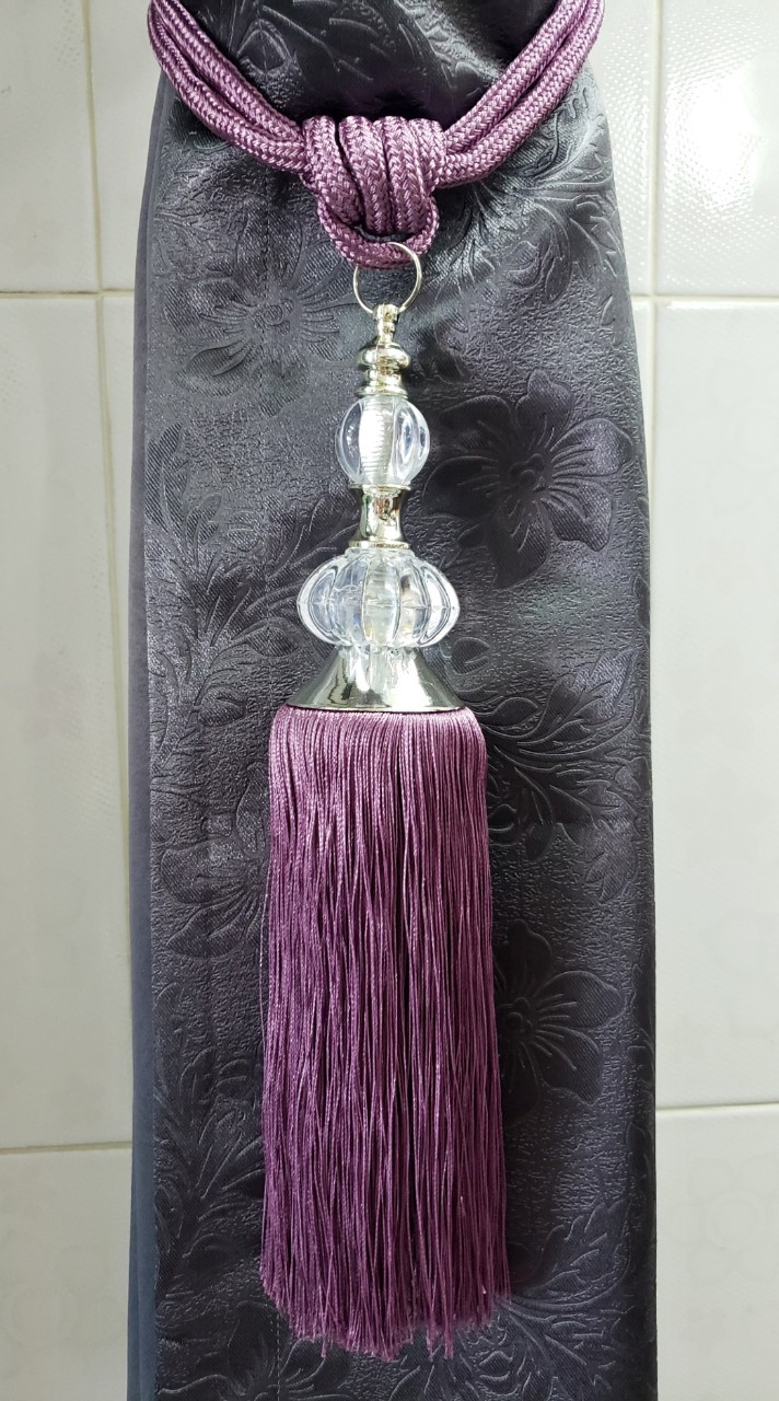 สายรวบม่าน รุ่นควีน(Queen)สีม่วง (ราคาต่อ1ชิ้น)