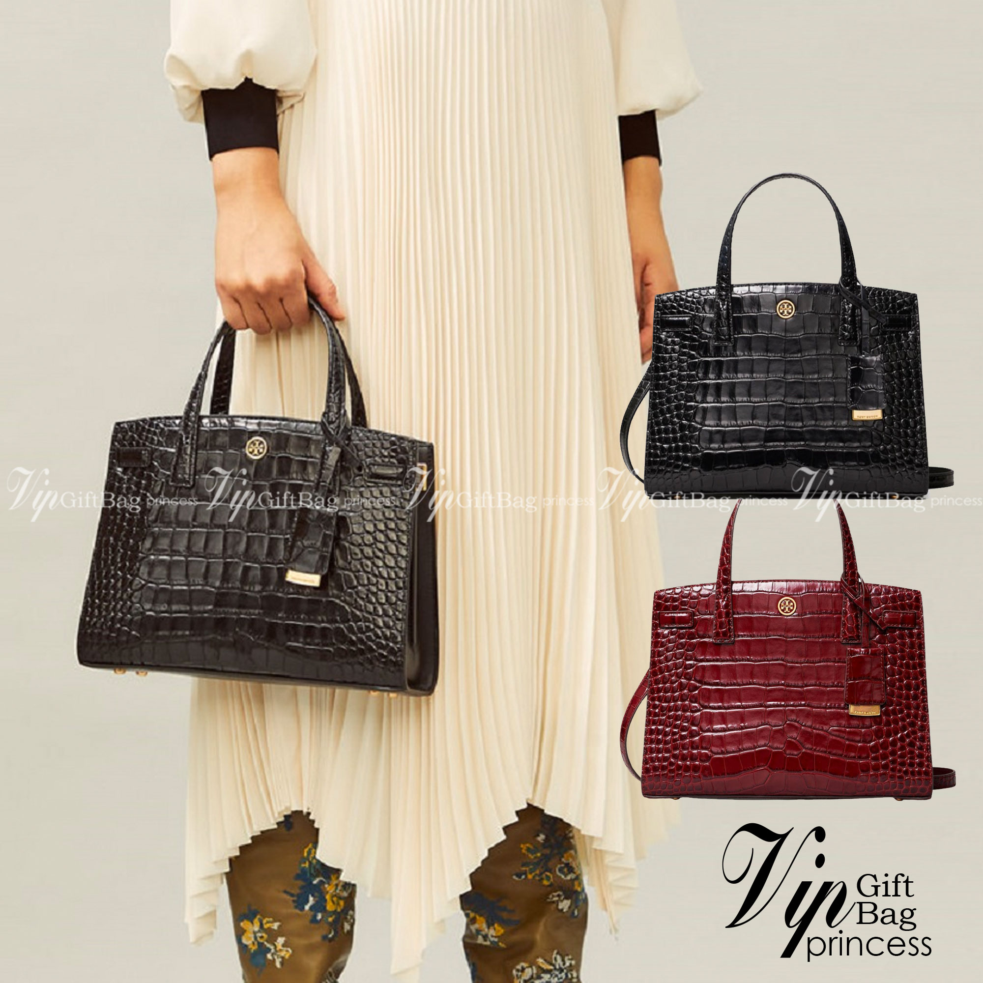 Tory Burch Walker Embossed Small Satchel Collection นี้เหมาะสำหรับผู้หญิงที่มีความสุขุมและเป็นผู้ใหญ่ เพราะดีไซน์ของกระเป๋าหนังรุ่นนี้ได้ผลิตออกมาโดยเน้นความเรียบง่าย เป็นทางการและดูแพง