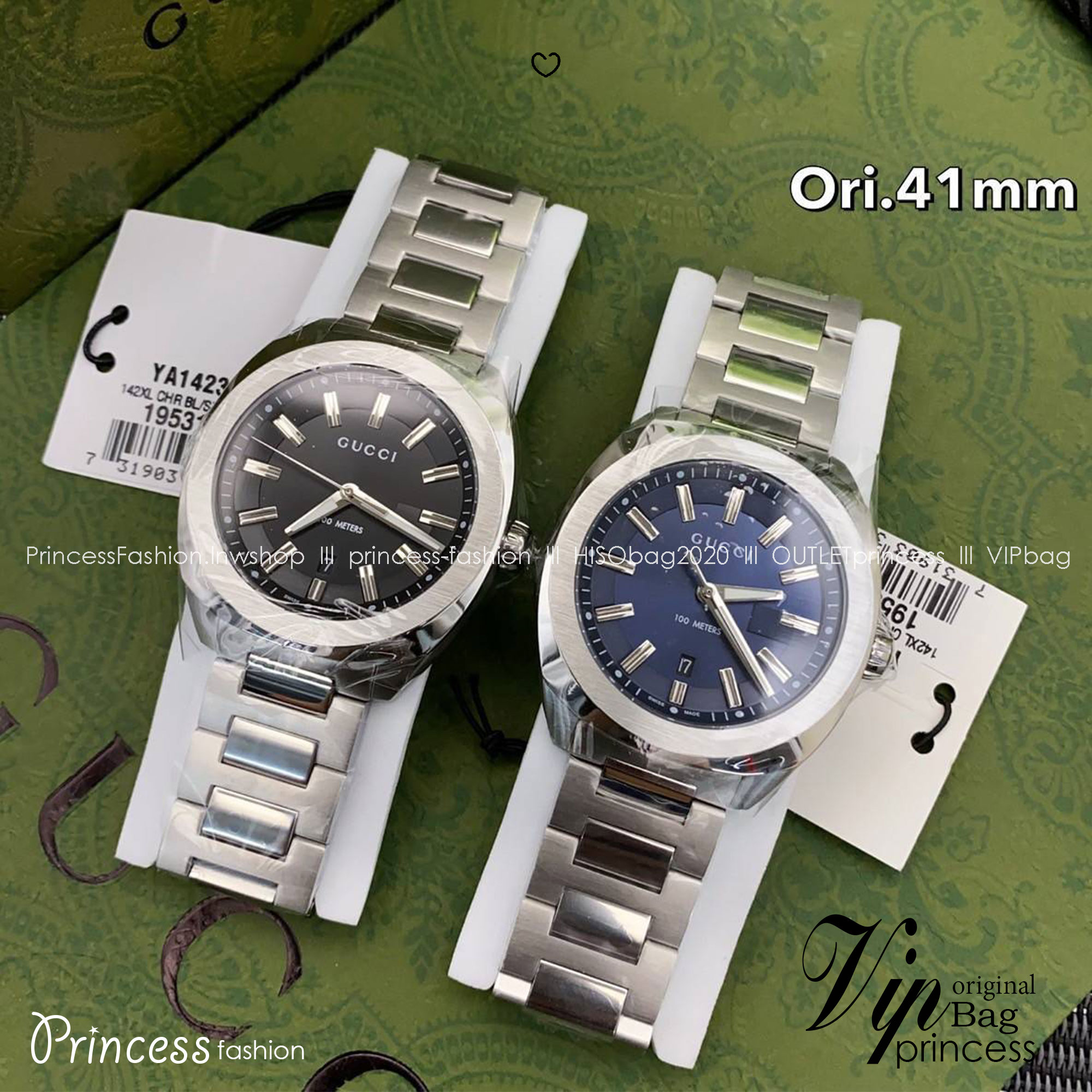 สลับแท้ เกรดเทพ นาฬิกากุชชี่ ROLEX WATCH grad original +box full set Size 41mm