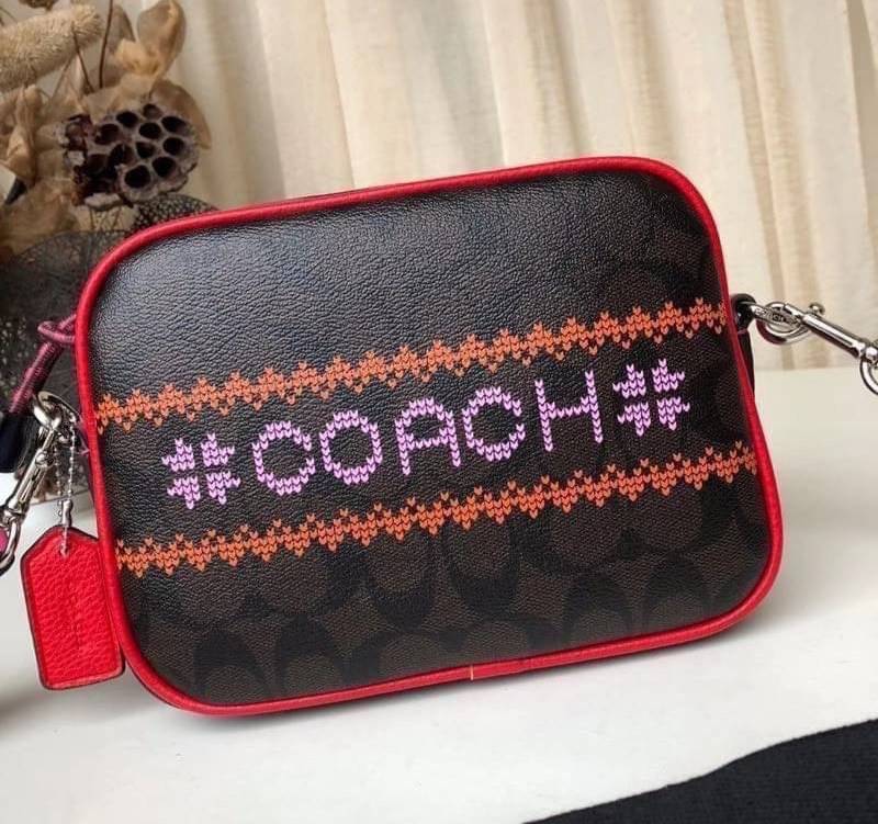 Coach DEMPSEY CAMERA BAG IN SIGNATURE CANVAS WITH FAIR ISLE GRAPHIC (COACH C1541)