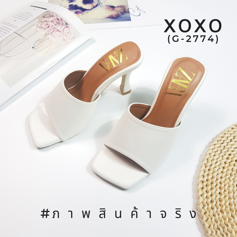 ZARA Mid Heel รองเท้าส้นกลาง 3.5 นิ้ว งานสวม ส้นเข็ม สวย เรียบหรู ใส่สบาย แมทส์ชุดง่าย น้ำหนักเบา วัสดุหนัง PU