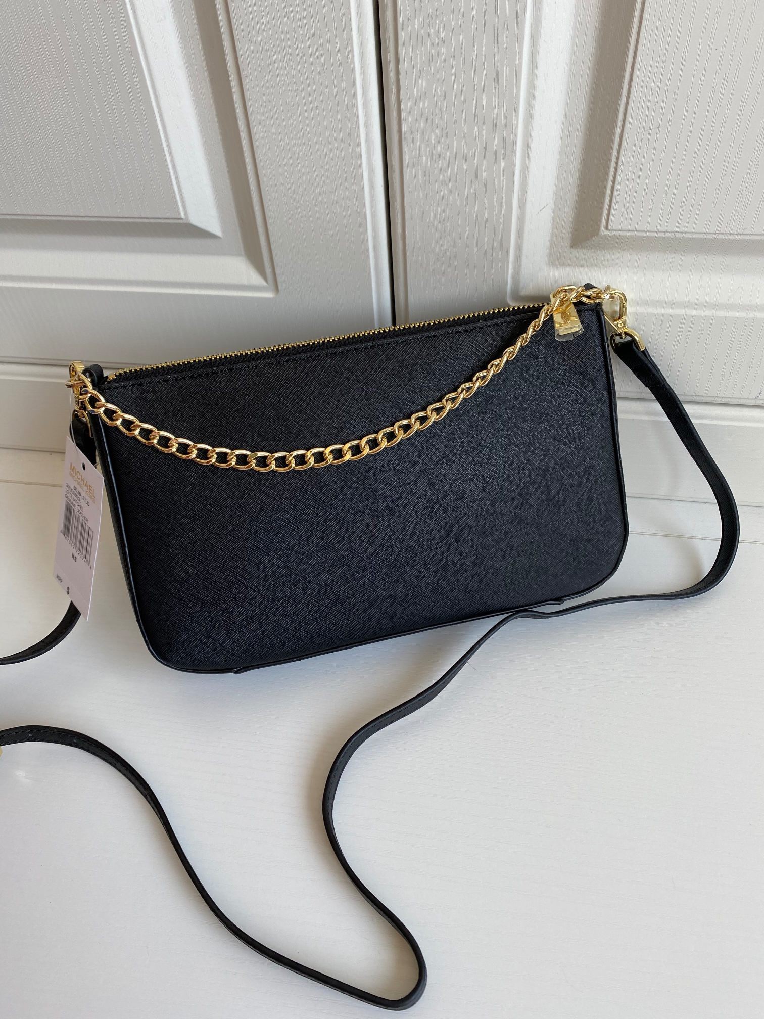 MICHEAL KORS SAFFIANO CROSSBODY BAG / MK Chain Pouchette Bag พร้อมส่ง 4 สี กระเป๋าสะพายข้าง ทรงสวย วัสดุหนัง SAFFIANO คุณภาพดี สวยอยู่ทรงแข็ง