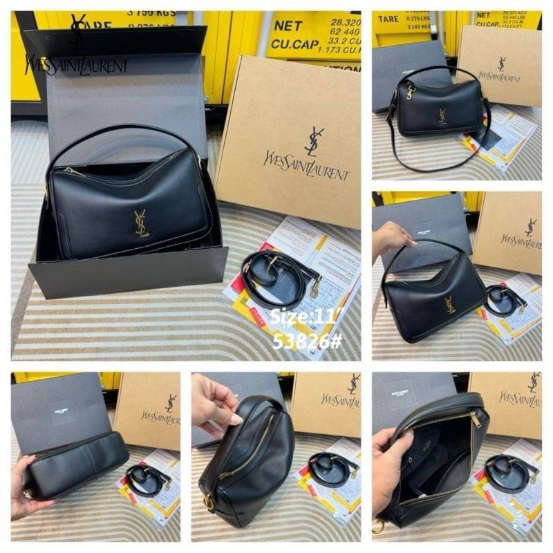 YSL Camera Supple Bag กระเป๋าสะพายทรงกล้องใบขนาดกลาง มีหูจับถนัดมือ งานหนังสวยเต็มใบ จุของได้เยอะ ดีไซส์เรียบหรูดูแพง ใบจริงสวยน่าใช้มากค่ะ