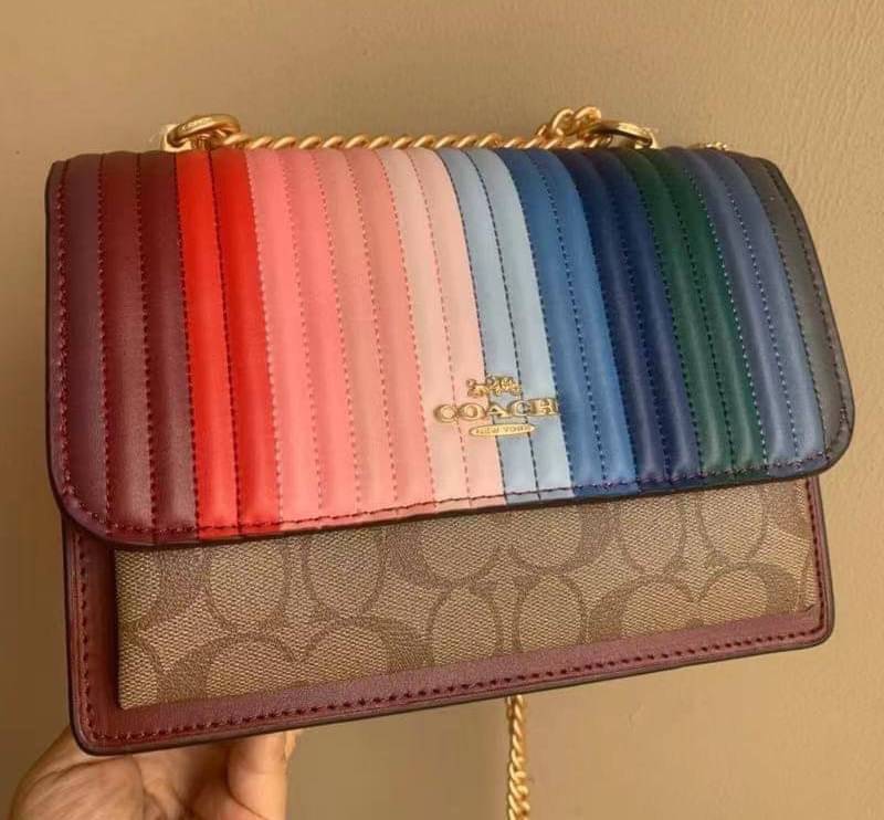 COACH KLARE CROSSBODY WITH RAINBOW LINEAR QUILTING (COACH C1446)