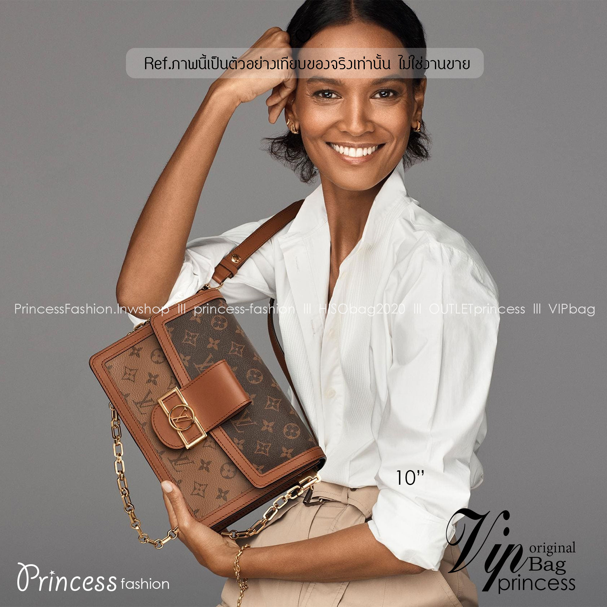 LV Dauphine Bag Monogram Canvas กระเป๋าสะพายทรงสุดคลาสสิคลุคคุณนาย โมโนแกรมแคนวาส ส่งท้ายปีแบบสุดหรู ในราคาจับต้องได้ สุดคุ้ม สวยทุกมุมจริงๆ -- [รับตัวแทนกระเป๋า]