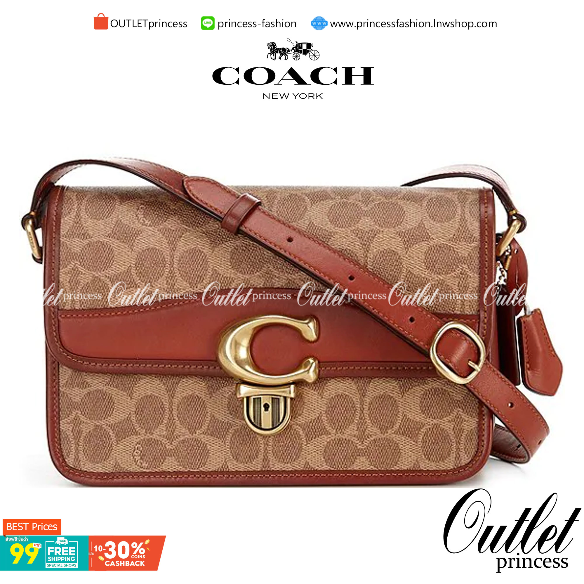 OUTLET 】COACH STUDIO SHOULDER BAG IN SIGNATURE CANVAS (COACH C6639) โอ้โห!! ตลึงเลย สวยฟาดมากๆเทอ!! 🌺ห้ามพลาดนะยูวว🤩รุ่นคลาสสิค เรียบหรู ดูแพงสุดๆ //พร้อมส่งก่อนใคร ยังไม่มีในช็อปไทยนะยูวว😘//กระเป๋าสะพาย คลอสบอดี ดีไซน์เฉียบ สายปรั