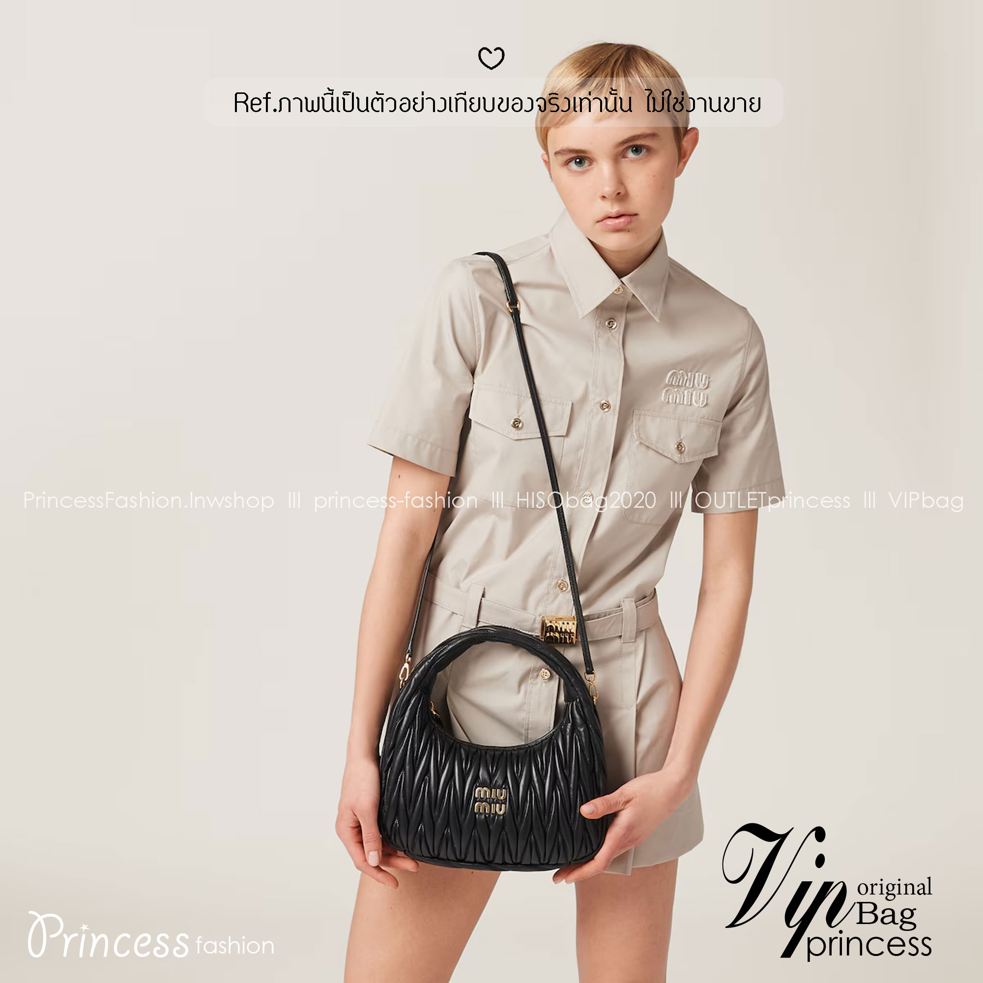 MIU MIU Wander Matelassé Nappa Leather Hobo Bag กระเป๋าถือทรงโฮโบ ลวดลายหนังแบบสามมิติเป็นเอกลักษณ์ คิ้วท์สุด ปังสุด ตัวแม่ อินฟลู ดาราเค้าใช้กันเพียบ สีสดใสได้ลุคลูกคุณ