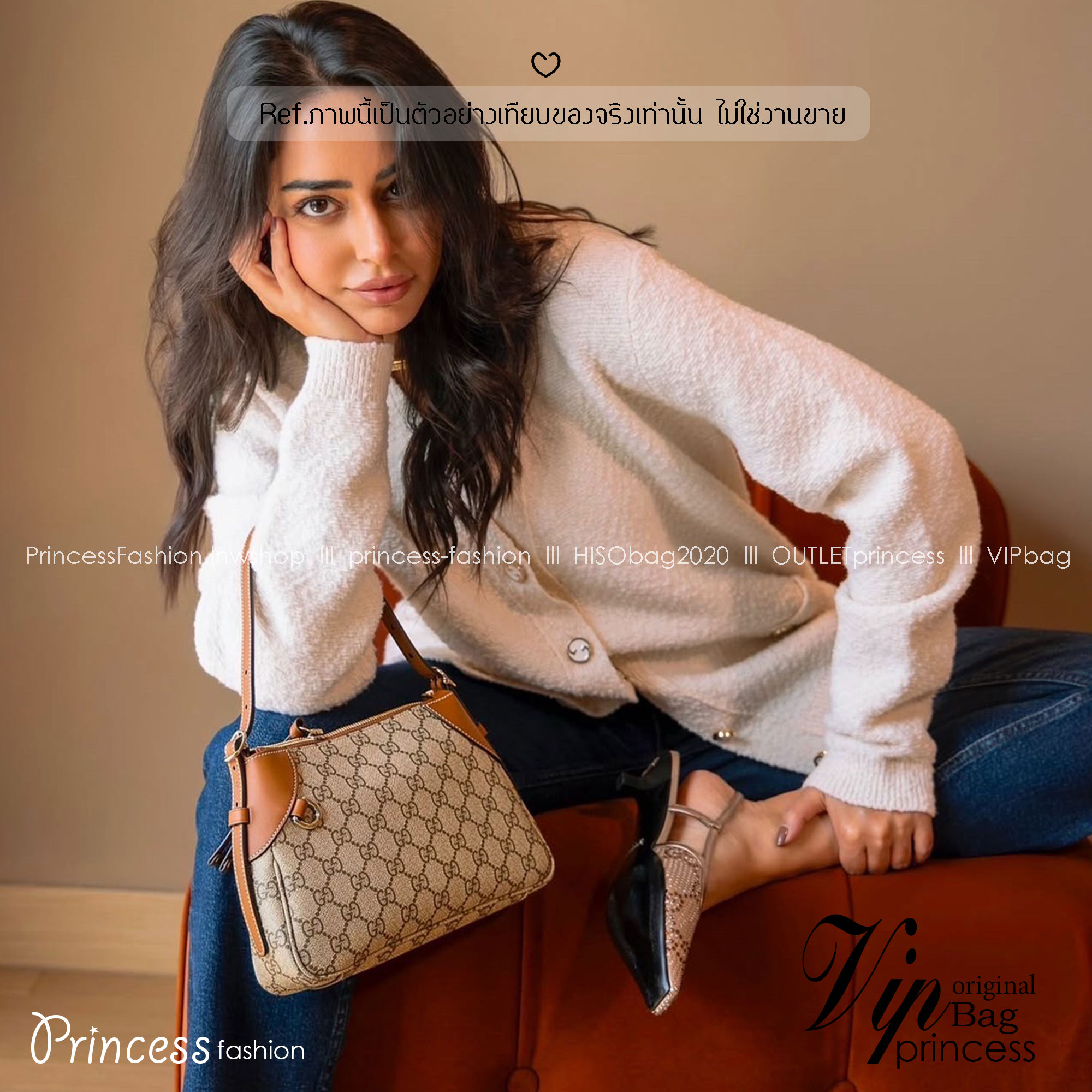 GUCCI GG Emblem medium shoulder bag กระเป๋าสะพายทรงใหม่สวยคลาสสิค พิมพ์ลายคมชัด เป็นไอเท็มต้องมีและยกเป็น everyday bag ได้เลย