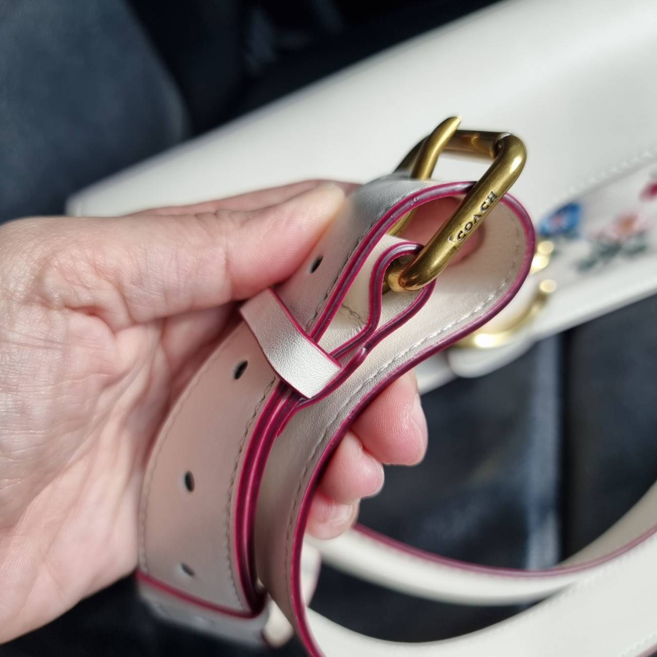 ของแท้ 💯% COACH 627 TABBY SHOULDER BAG 26 IN SIGNATURE CANVAS WITH FLORAL EMBROIDERY