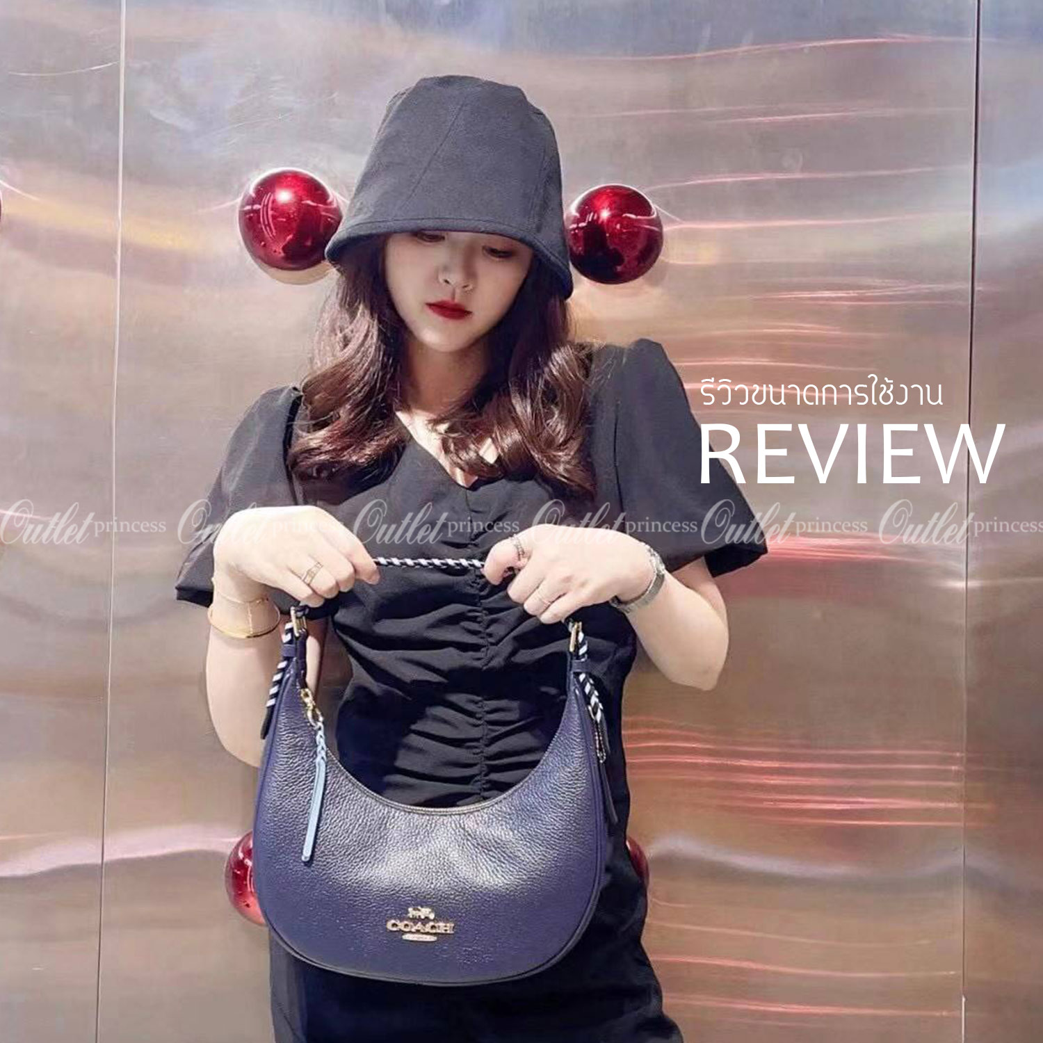 COACH BAILEY HOBO WITH WHIPSTITCH ((C4108//C1322)) พร้อมส่งที่ไทย!! สวยจริงไม่จกตาแน่นอนค่าา กระเป๋าทรงโค้ง ใช้แบบหิ้วหรือคล้องไหล่ก็ดูดี ใช้วัสดุหนังแท้ชั้นดี หนังสวยมากๆค่ะ ด้านหน้าใช้อะไหล่แบรนด์ตัวใหญ่ หรู ดูสะดุดตามีเดียว