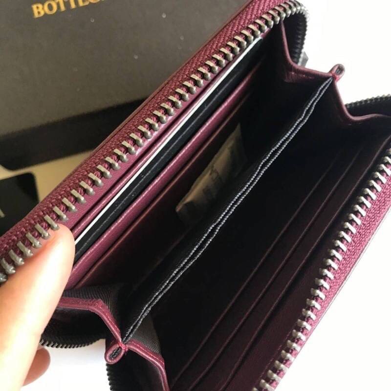 พรีเมี่ยมกิ๊ฟแท้ 100% 】Bottega Veneta Intrecciato Nappa Short Zip Around Wallet