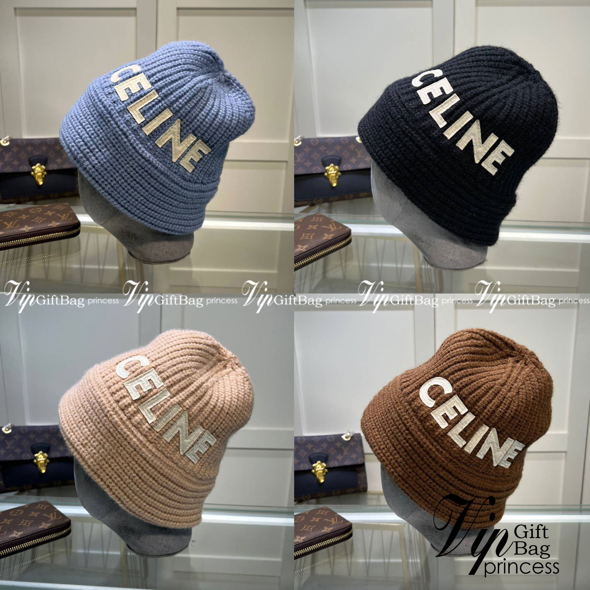 CELINE KNIT HAT / CELINE EMBROIDERED KNIT WOOL BEANIE หมวกไหมพรมเซลีน รุ่นใหม่ล่าสุด ใส่แล้วปังมากค่าา น่ารักที่สุด ใช้ได้ทั้งชายหญิง น่ารักมากกกก ไหมพรมทอแน่นเนื้อดี ตรงปกค่า