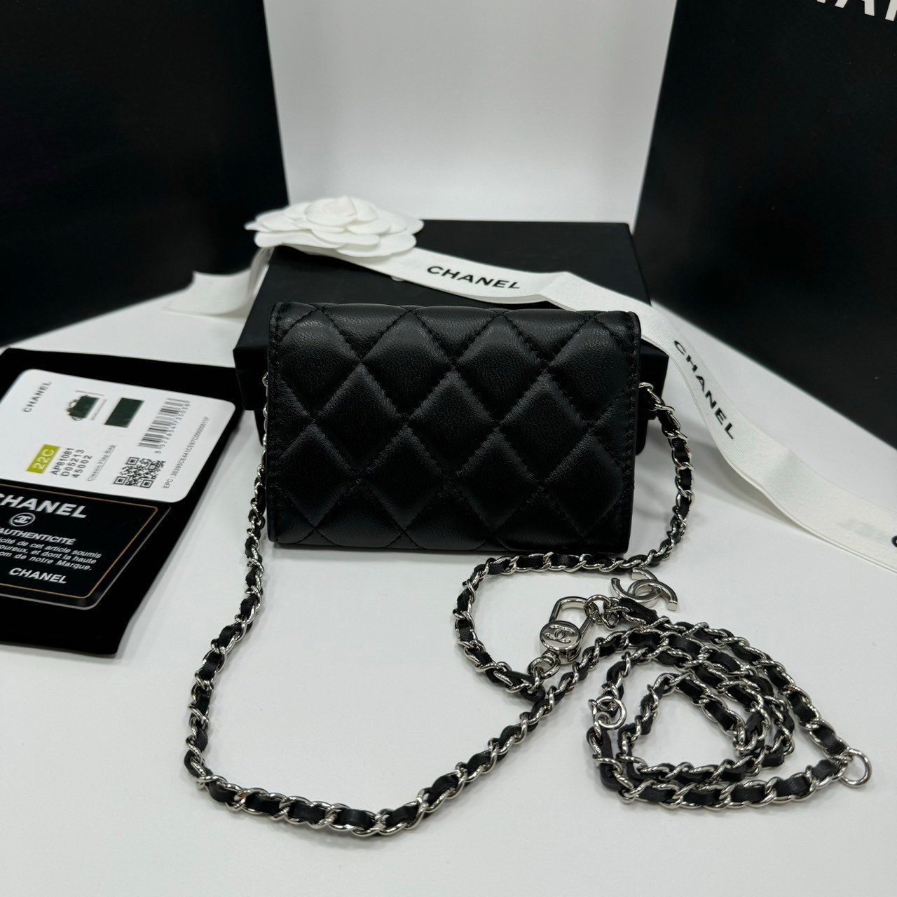 CHANEL mini wallet on chain crossbody กระเป๋าสตางค์พร้อมสายสะพายไซส์มินิ เกรดออริ 1:1 ใช้งานต่างประเทศได้ ภาพถ่ายจากงานขายจริง