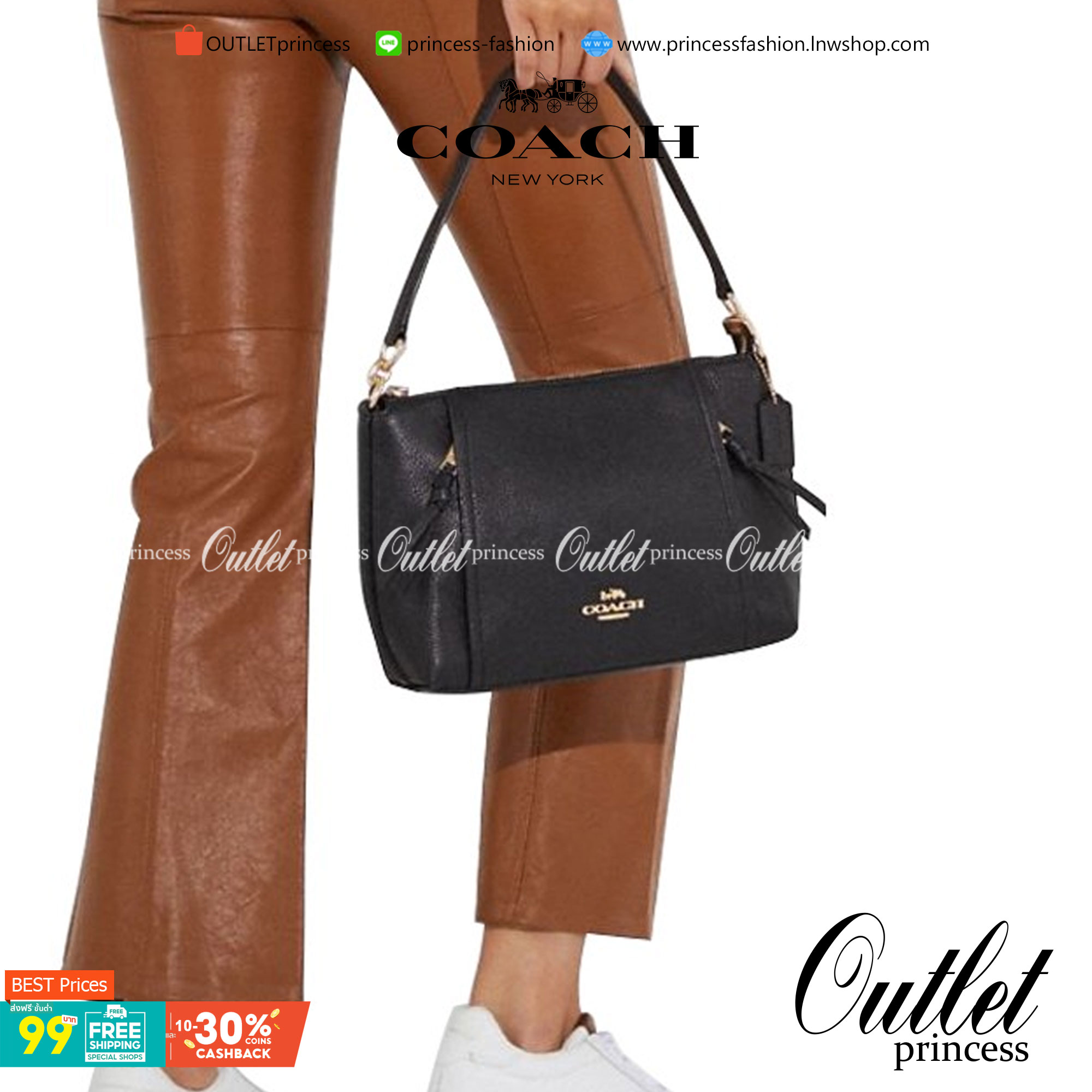 COACH SMALL MARLON SHOULDER BAG ((1600//1597)) 🌈พร้อมส่งที่ไทยอีกครั้ง ตามคำเรียกร้อง ห้ามพลาด! กระเป๋าหิ้ว//คล้องไหล่//สะพายข้างได้ หนังแท้ ทรงสวยมากค่ะ ด้านหน้ามีช่องซิปซ่อนแบบหนังห้อยให้2ช่อง ใส่ของจุกจิกค่ะ เปิดปิดกระเป๋าแบบซิป ภายในกว้างใส่ขอ