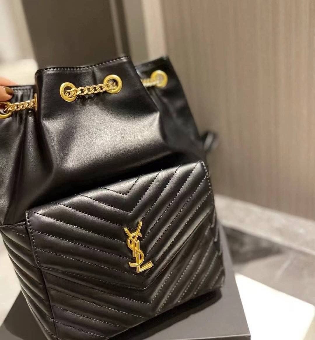 VIP Saint Laurent Joe Drawstring Quilted backpack / YSL Joe Drawstring / YSL Backpack 8" กระเป๋าเป้ใบเล็ก พร้อมส่ง ภาพถ่ายจากงานจริง