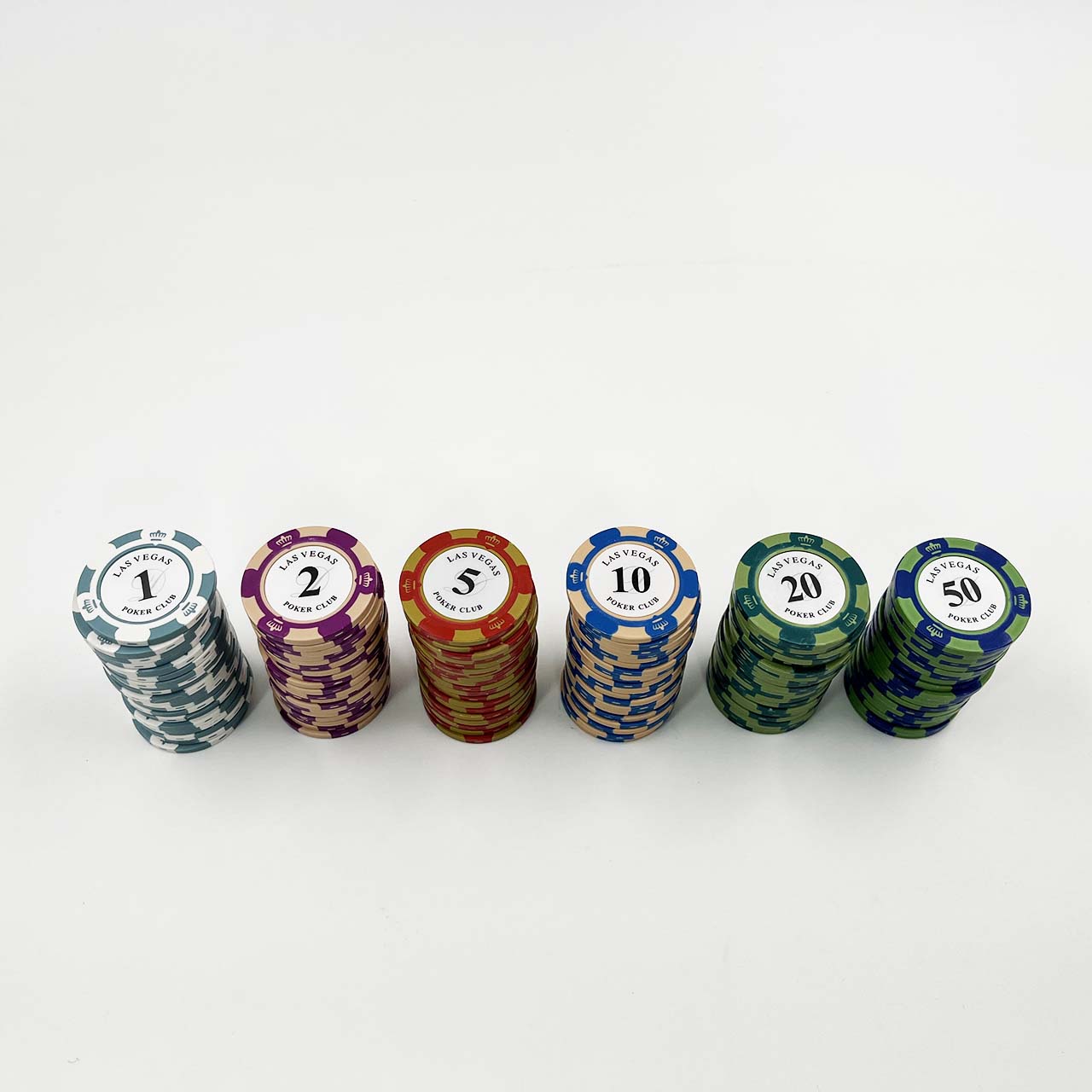 ชุดชิปโป๊กเกอร์เกรดพรีเมี่ยม น้ำหนัก14 g.ลาย Lasvegas (แบรนด์ Poker Club)