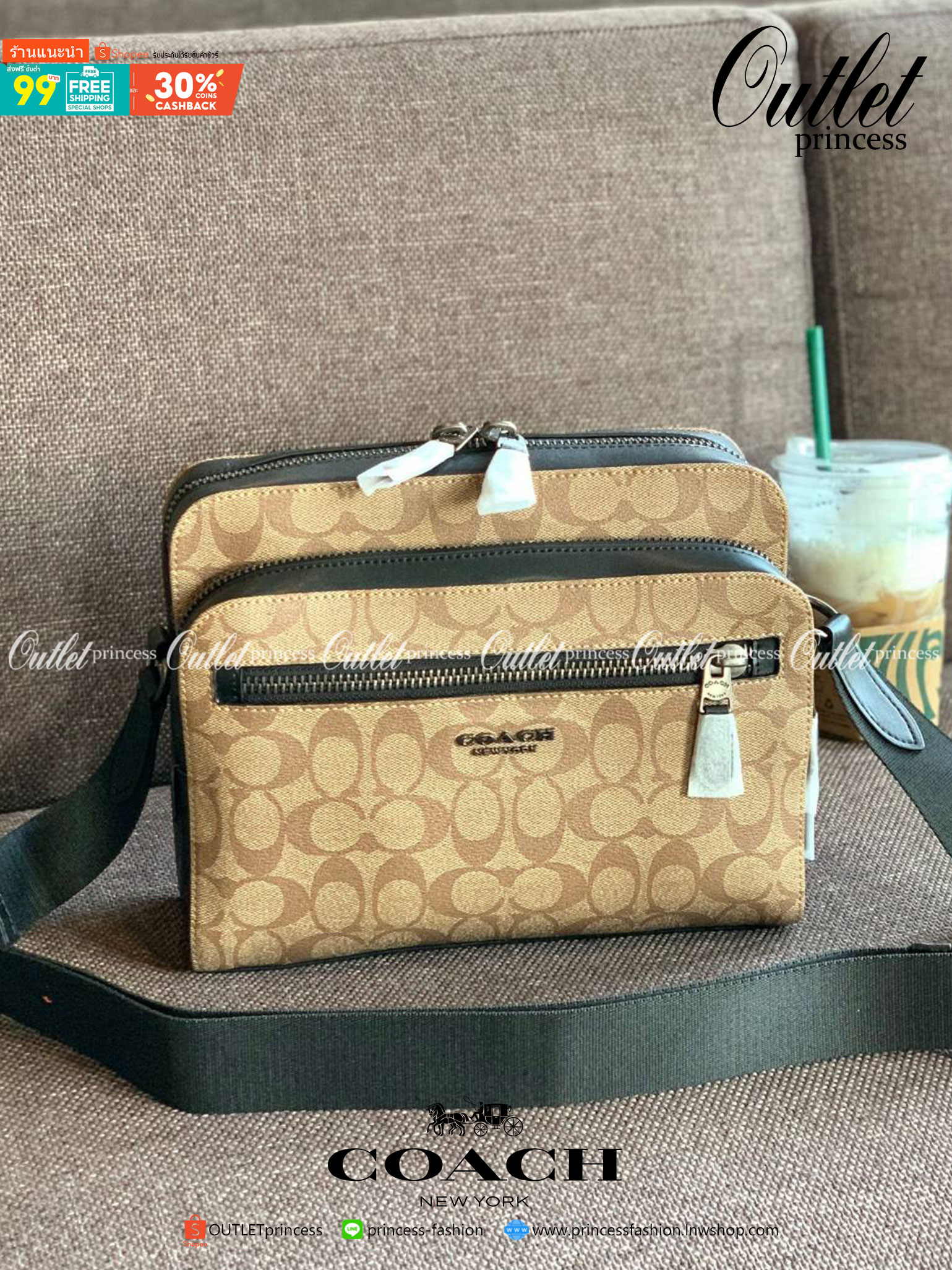 พร้อมสีออกใหม่ ห้ามพลาดค่าา!! COACH WEST CAMERA BAG IN SIGNATURE ((91485)) 🔺กลับมาตามคำเรียกร้องค่าา! กระเป๋าสะพายผู้ชาย((ผู้หญิงก็ใช่สวยทีเดียวค่ะ😘)) หนังแท้ ล่ยหนังCanvasสวยค่ะ มีช่องซิปหน้า//ช่องซิปกลางกว้าง//ช่องหลักแบบซิปคู่ ใส่สัมภาร
