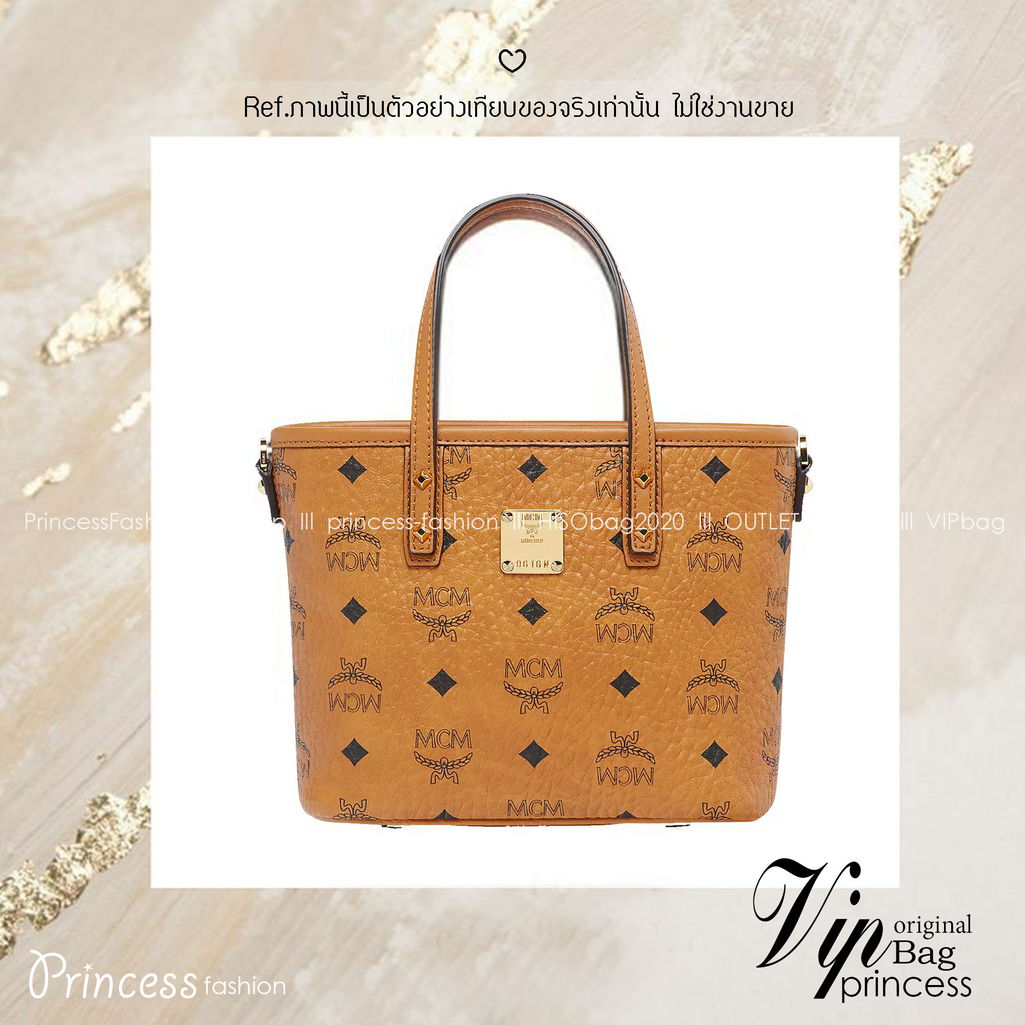 M.C.M ANYA TOP ZIP SHOPPER IN VISETOS กระเป๋าถือ/สะพายข้าง ใบเล็ก ไซส์มินิ สวยน่าใช้เกินเบอร์สุดๆ เกรดท็อปออริ 1:1 สลับแท้ ใช้งานต่างประเทศได้