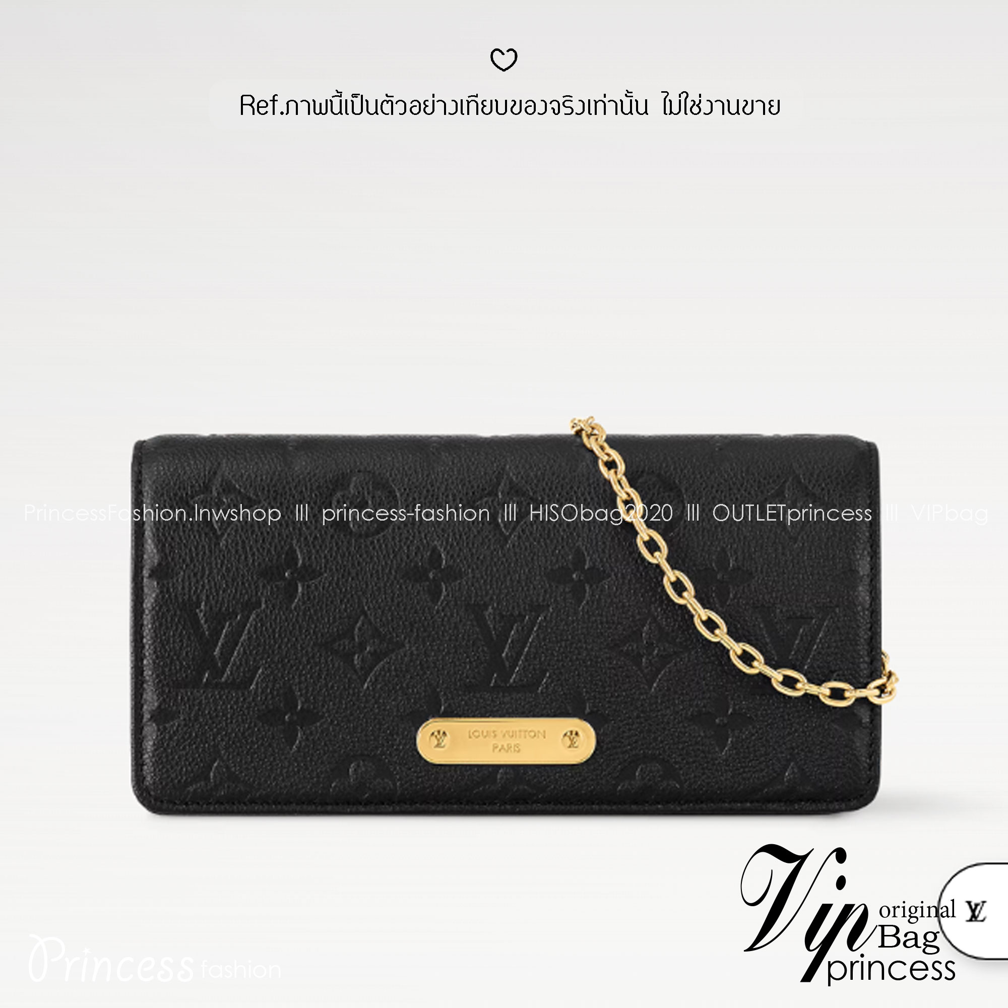 TOP ORI หนังแท้ | LV Wallet On Chain Lily Bag soft grained Monogram Empreinte leather กระเป๋าสะพายทรงคลัชถือเป็นกระเป๋าสตางค์ สายสะพายโซ่ทองหรูหราถอดได้ หนังแท้ลายเกรนเนื้อนุ่ม ทรงสี่เหลี่ยมทันสมัยเข้ากับลุคเรโทรเรียบหรู