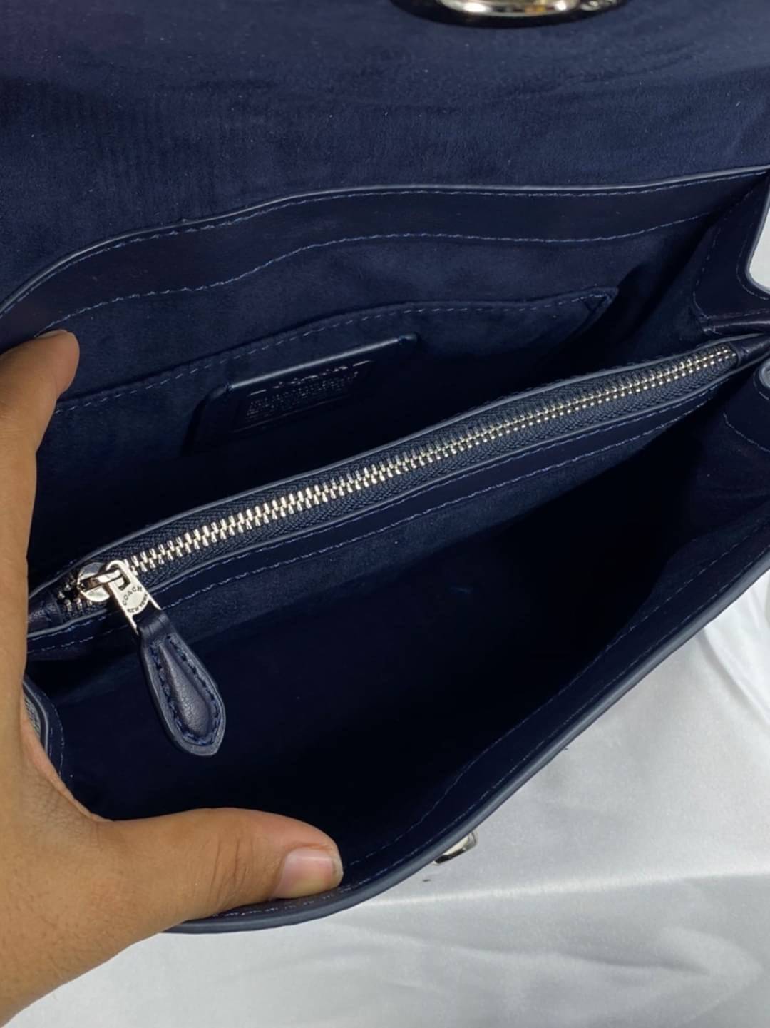 COACH TILLY TOP HANDLE SATCHEL WITH GINGHAM PRINT (COACH F76615) BROWN PINK MULTI/GOLD