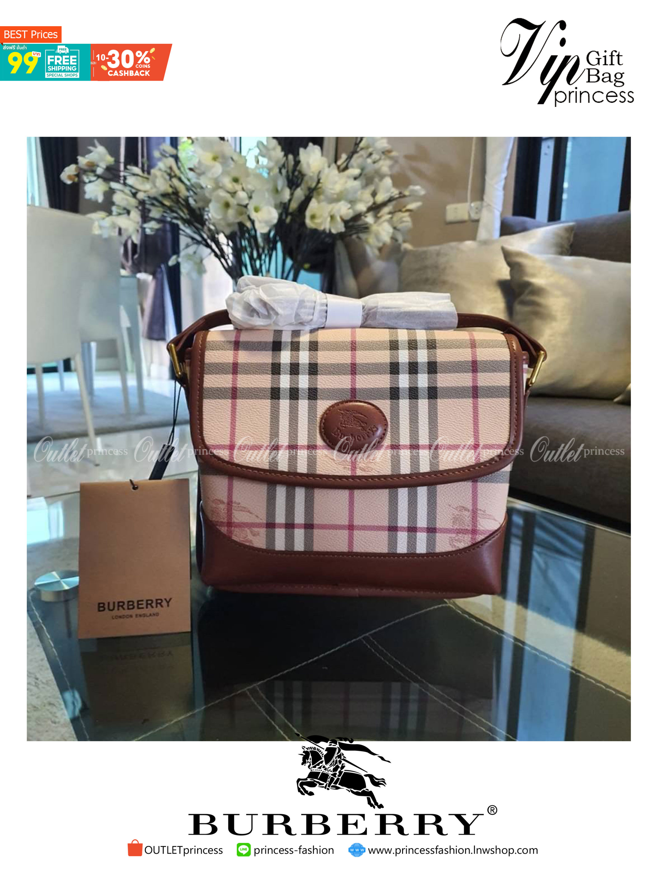 BURBERRY CROSSBODY VINTAGE BAG Limited Edition วัสดุหนังPVC สวยอยู่ทรง เปิดปิดด้วยฝาปิดกระดุมแม่เหล็ก ภายในมีช่องใส่ของแยกอีกช่อง สามารถใส่กระเป๋าสตางค์ยาว iphone เงิน ของจุกจิกได้ สายสะพายหนังยาวปรับระดับได้ อะไหล่แบรนด์สีทองวินเทจ Rare items เด็ดๆแบบนี้