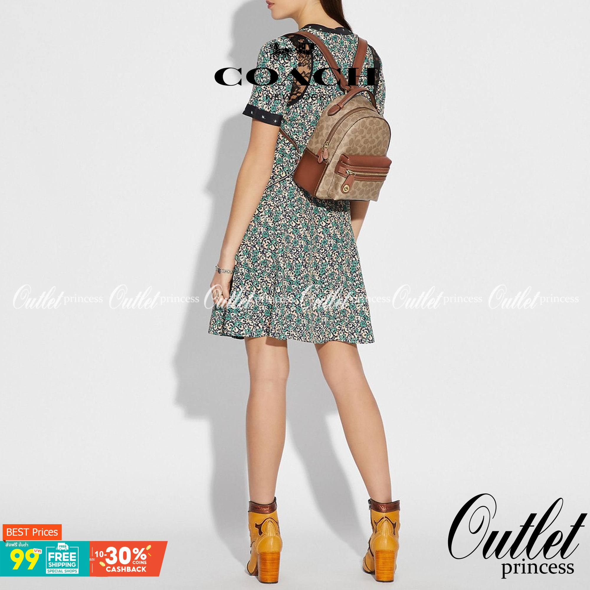 Coach Campus Backpack In Signature (Small) สาว ๆ คนไหนที่ชอบพกของเยอะและต้องการกระเป๋าที่ให้ความคล่องตัว ทะมัดทะแมง ใบนี้แนะนำเลยคะ ขนาดกำลังดี มีความหรูหราตามสไตล์ของ Coach ด้วยผ้าแคนวาสพิมพ์ลายเอกลักษณ์ของแบรนด์ มาพร้อมกับช่องซิปด้านหน้า เหมาะสำหรับจัดเ