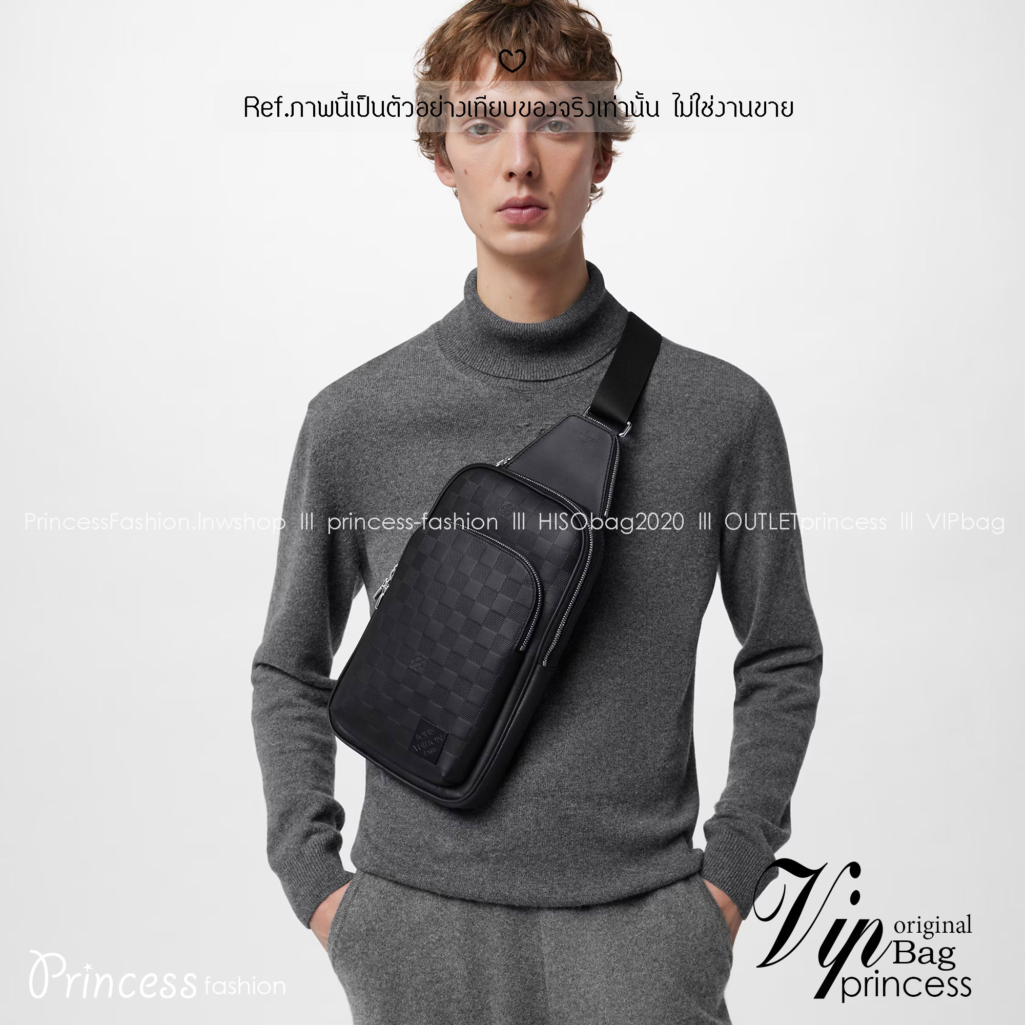 LV Avenue Slingbag NM Damier Infini / Taiga Leather กระเป๋าสะพาย/คาดอก Sling bag หนังแท้สวยลายตารางหมากรุกสุดคลาสสิก สง่างามตลอดกาล มีไว้ไม่มีเอาท์ ท่านชายควรมีมากค่ะ เกรดท็อป ออริ เทียบแท้ 1:1 เกรดดีสุด