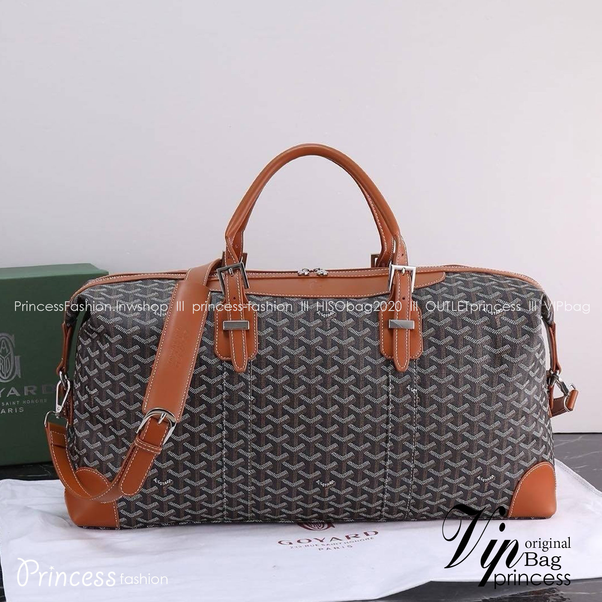 Goyard Keepall bag/ GOYARD Boeing 55 Leather Duffle Bag 55cm กระเป๋าเดินทาง เกรดท็อปออริ สลับแท้ 1:1 เกรดดีสุด ใช้ต่างประเทศได้