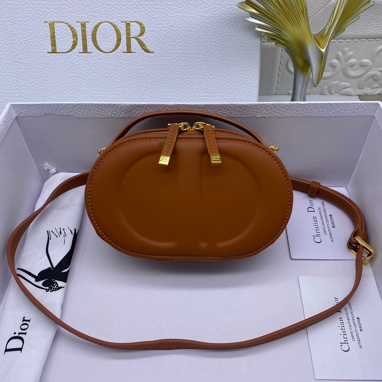 DIOR CD Signature Bag with Strap 17cm / CD OVAL CAMERA BAG / Dior Camera Bag ดีไซส์ใหม่ล่าสุด บ่งบอกถึงความหรู แต่ใช้งานได้โอกาส ใช้ได้ทั้งชายหญิง กระเป๋าสะพายทรงกล้อง ขนาดกะทัดรัด ไซส์สะพายคล่องตัว สีผู้ดีมากๆ