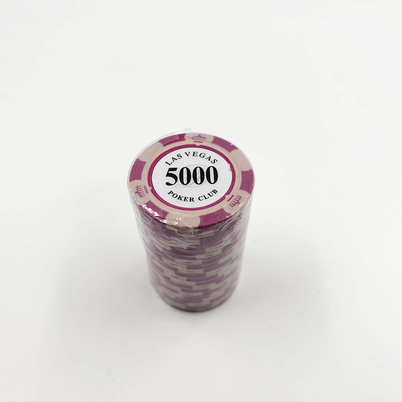 ชิปโป๊กเกอร์เกรดพรีเมี่ยมซื้อแบบแยกเหรียญ น้ำหนักขนาดมาตรฐานลาย Lasvegas (แบรนด์ Poker Club)