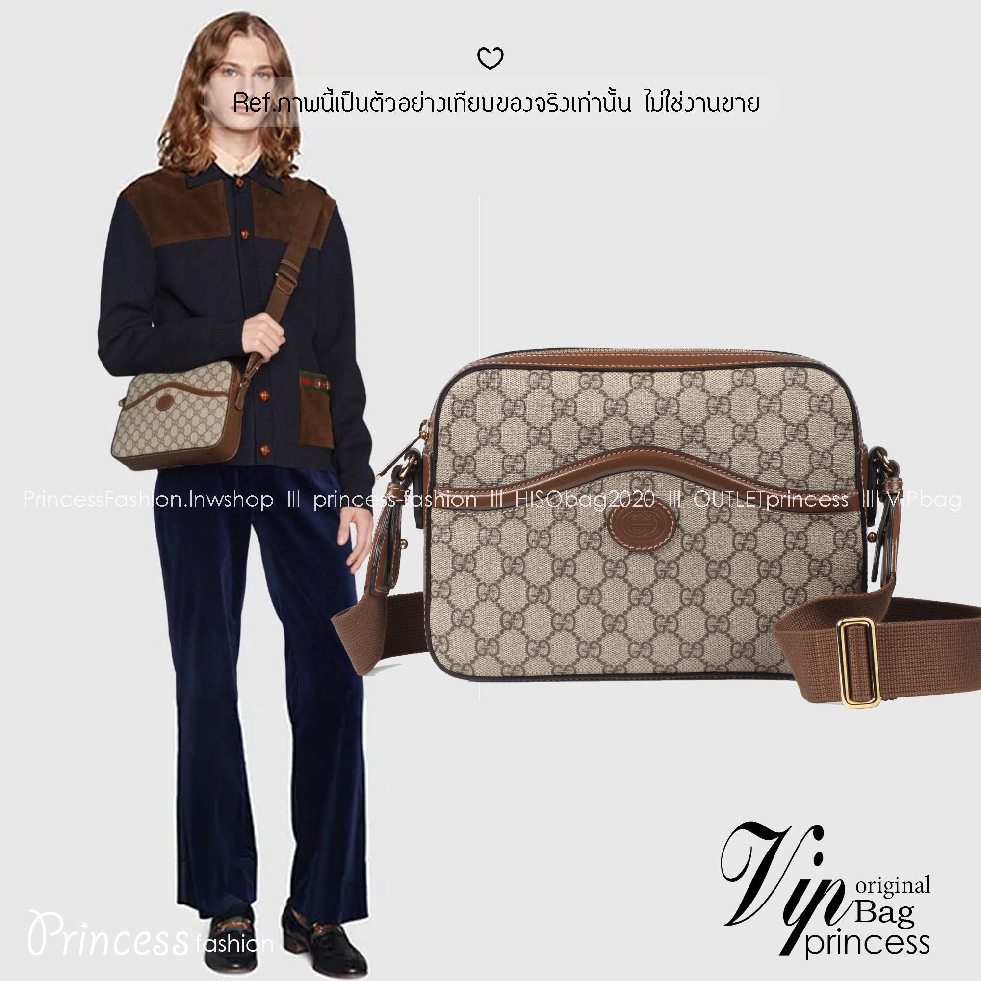 GUUCI Messenger bag with Interlocking G / guccipouch กระเป๋าสะพายทรงแมสเซ็นเจอร์ ใหม่ล่าสุด พิมพ์ลายคมชัดโมโนแกรมแคนวาสกับไอเท็มที่หนุ่มๆต้องไม่พลาด ดีไซส์สวยเด่นเป็นเอกลักษณ์