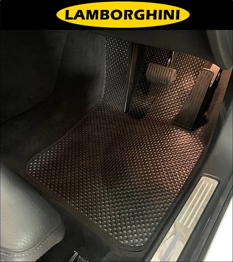 พรมปูพื้นรถยนต์LAMBORGHINI Aventador , Gallardo , Huracan , Lamborghini Urus พรมกระดุมเม็ดเล็กpvc เข้ารูป ตรงรุ่นรถ