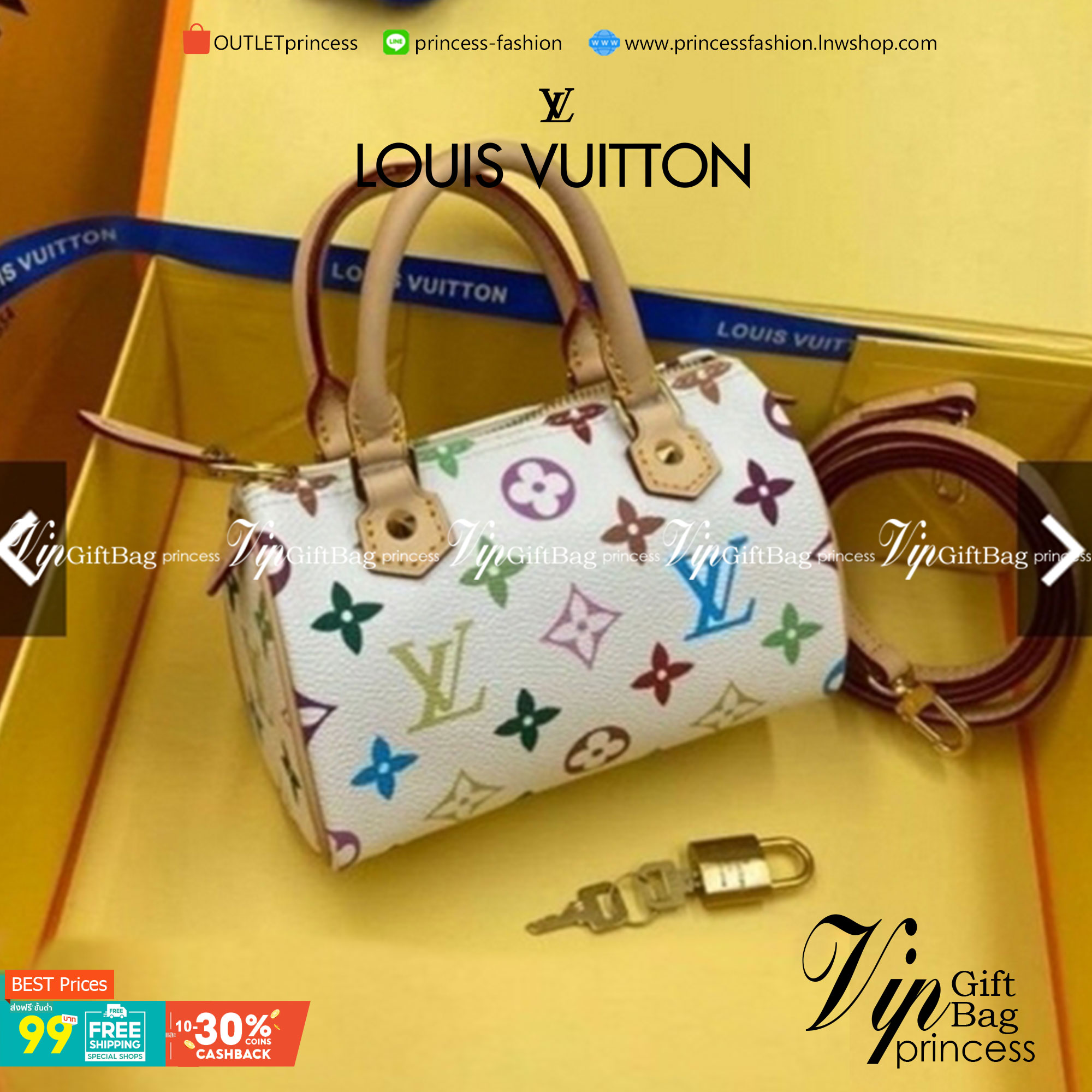 VIP 】LOUIS VUITTON Monogram Multicolor Mini Speedy พร้อมส่งความน่ารักค่ะ! กระเป๋าทรงหมอนไซด์มินิ หนังแกะแท้นิ่มสวยงามค่ะ เปิดปิดกระเป๋าแบบซิป ภายในสามารถใส่มือถือได้ กระเป๋าเงินใบกลางได้ พาสปอร์ตได้ค่ะ