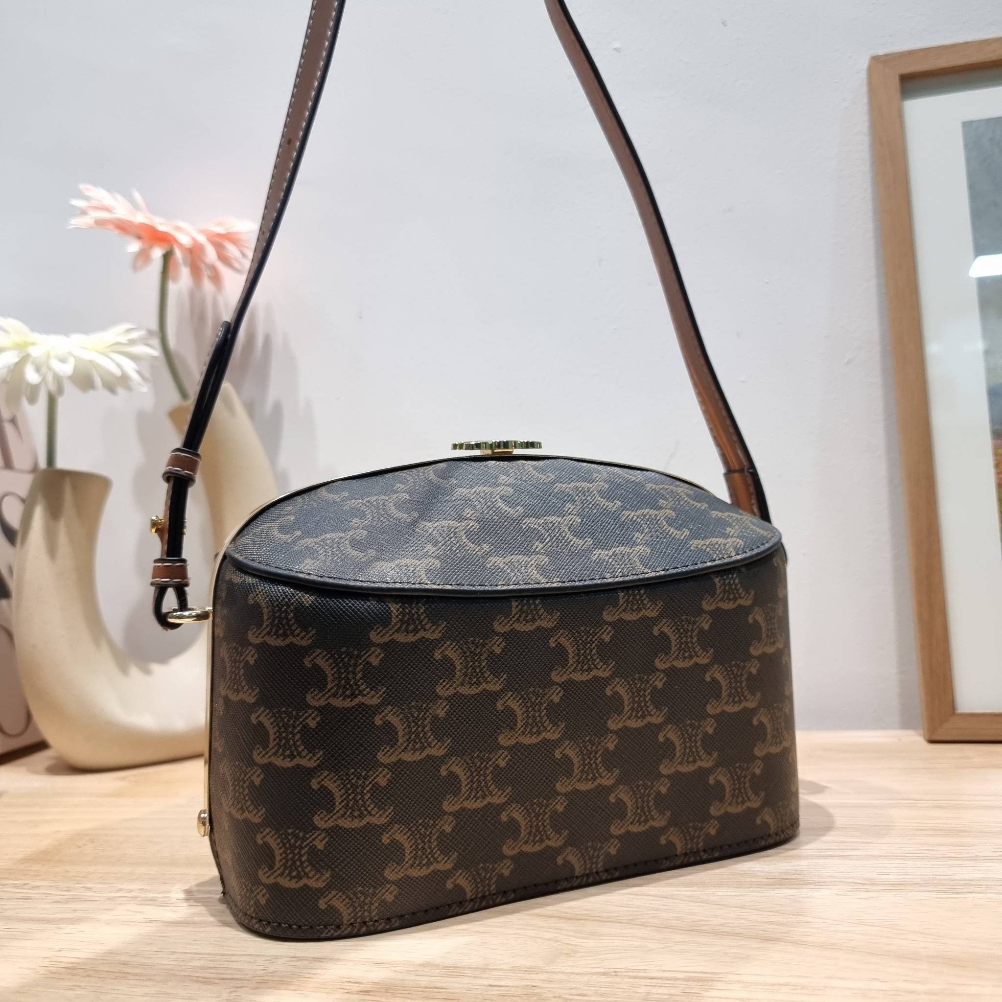 Celine Lunch Box Bag / CELINE BOX BAG IN TRIOMPHE CANVAS สุดปัง กับกระเป๋าทรงกล่อง ดีไซน์ยูนีค ไม่ซ้ำ วัสดุหนังแคนวาส เปิด-ปิดด้วยอะไหล่ขัดแน่นหนา