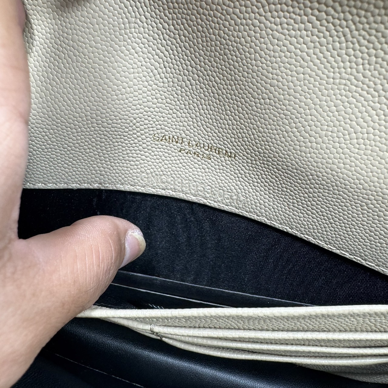 YSL Envelope WOC 7.5 Wallet on chain / YSL Clutch Bag 7.5" กระเป๋าสะพายรุ่นยอดนิยม เกรดหนังคาเวียร์สวยเต็มใบ เกรดออริ 1:1 ใช้งานต่างประเทศได้