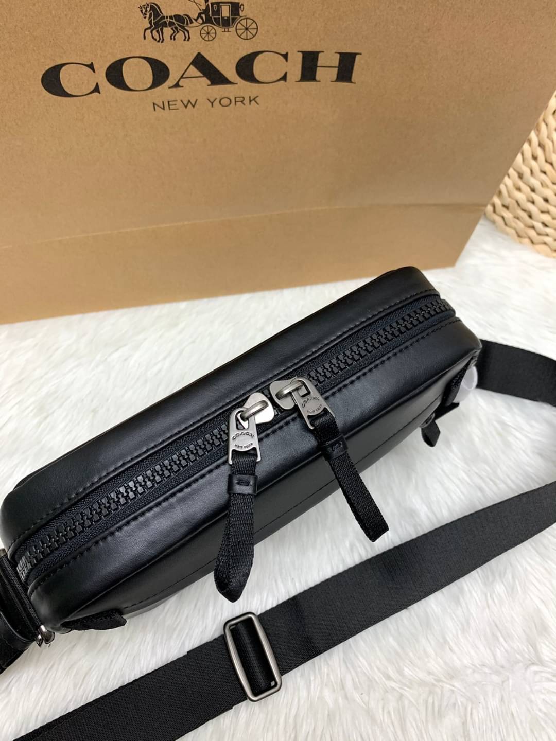 ของแท้ 💯% COACH EDGE CROSSBODY IN SIGNATURE CANVAS ((2178)) กระเป๋าสะพายครอสบอดี้ร์ วัสดุหนังแท้ หนังนิ่มอย่างดีค่ะ