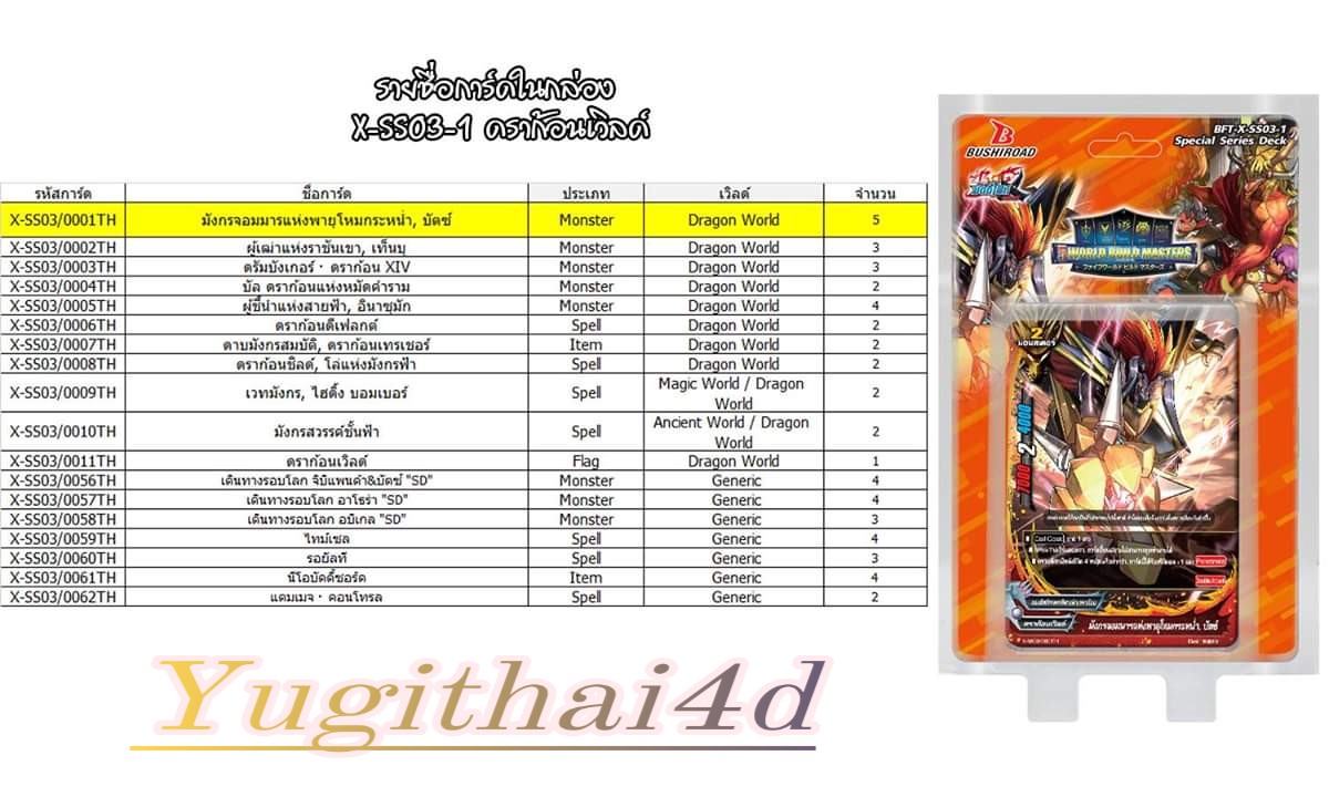 BFT-X-SS03-1 ดราก้อนเวิลด์ พร้อมเล่น
