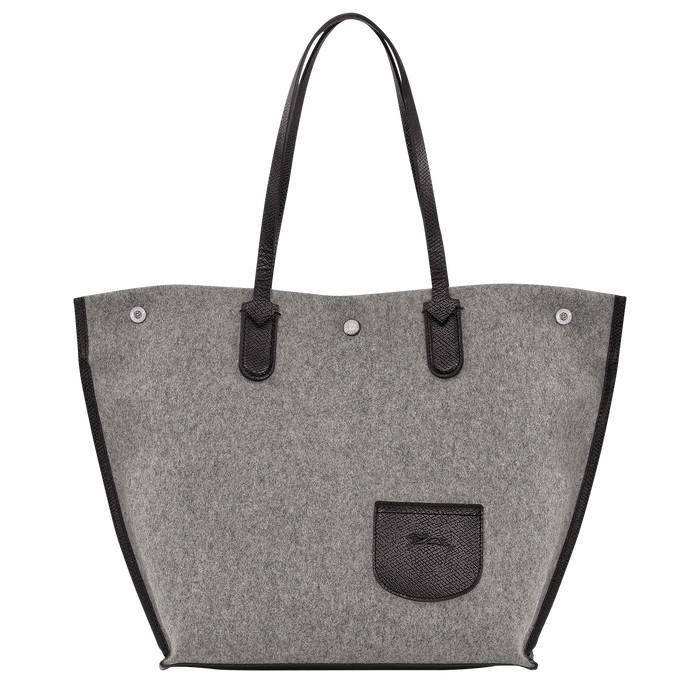 LONGCHAMP ROSEAU ESSENTIAL Shopping bag กระเป๋า Tote วัสดุผ้าขนสัตว์ ซับในผ้าฝ้ายที่จับด้านบนหนังวัว กระเป๋าสะพายใบนี้มีขนาดพอเหมาะ ดีไซน์หรูหรานี้สามารถสะพายไหล่หรือถือในมือก็ได้ นุ่มและน้ำหนักเบา