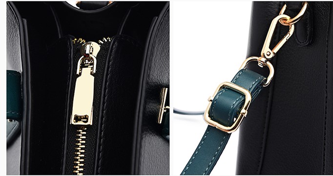 กระเป๋าถือ กระเป๋าสะพาย ผู้หญิง หนังแท้ สีดำ แบบเรียบ แต่งสายสวย ๆ กระเป๋าถือ ทำงาน แบบสวย ๆ 246864