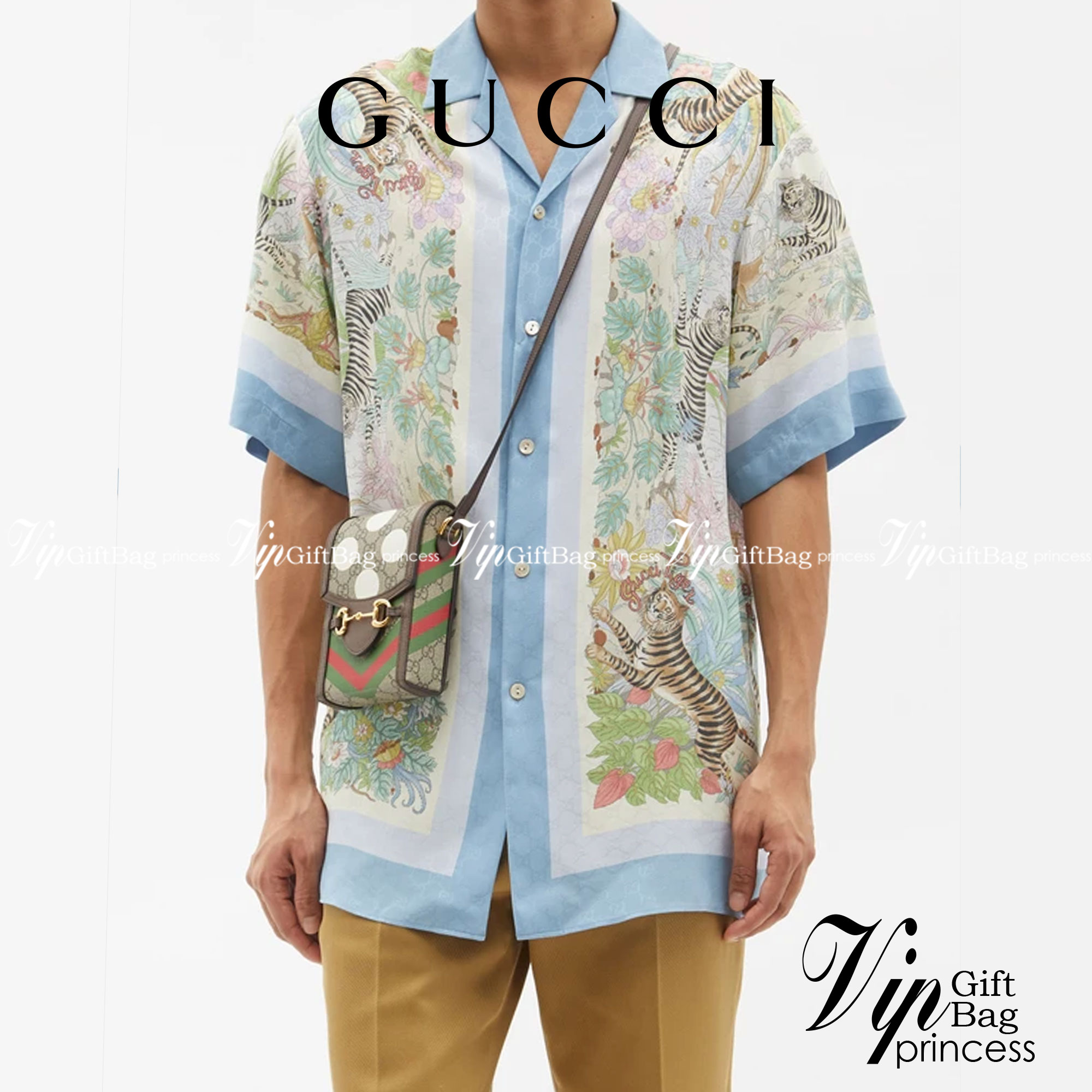 Gucci Tiger bowling shirt / Gucci Men's Shirts / Gucci Shirts งานเกรดออริจินอล พิมพ์ลายคมชัด มีป้ายแท็กที่คอเสื้อทุกตัว พร้อมส่งที่ไทย ภาพสินค้าถ่ายจากงานขายจริง ใช้งานต่างประเทศได้