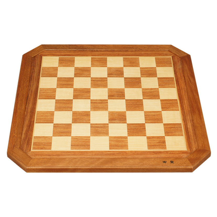 กระดานหมากรุกสากลไม้เคลือบผิวอย่างดีทรงแปดเหลี่ยมขนาด47x47 cm. ช่องขนาด3.5x3.5 cm.