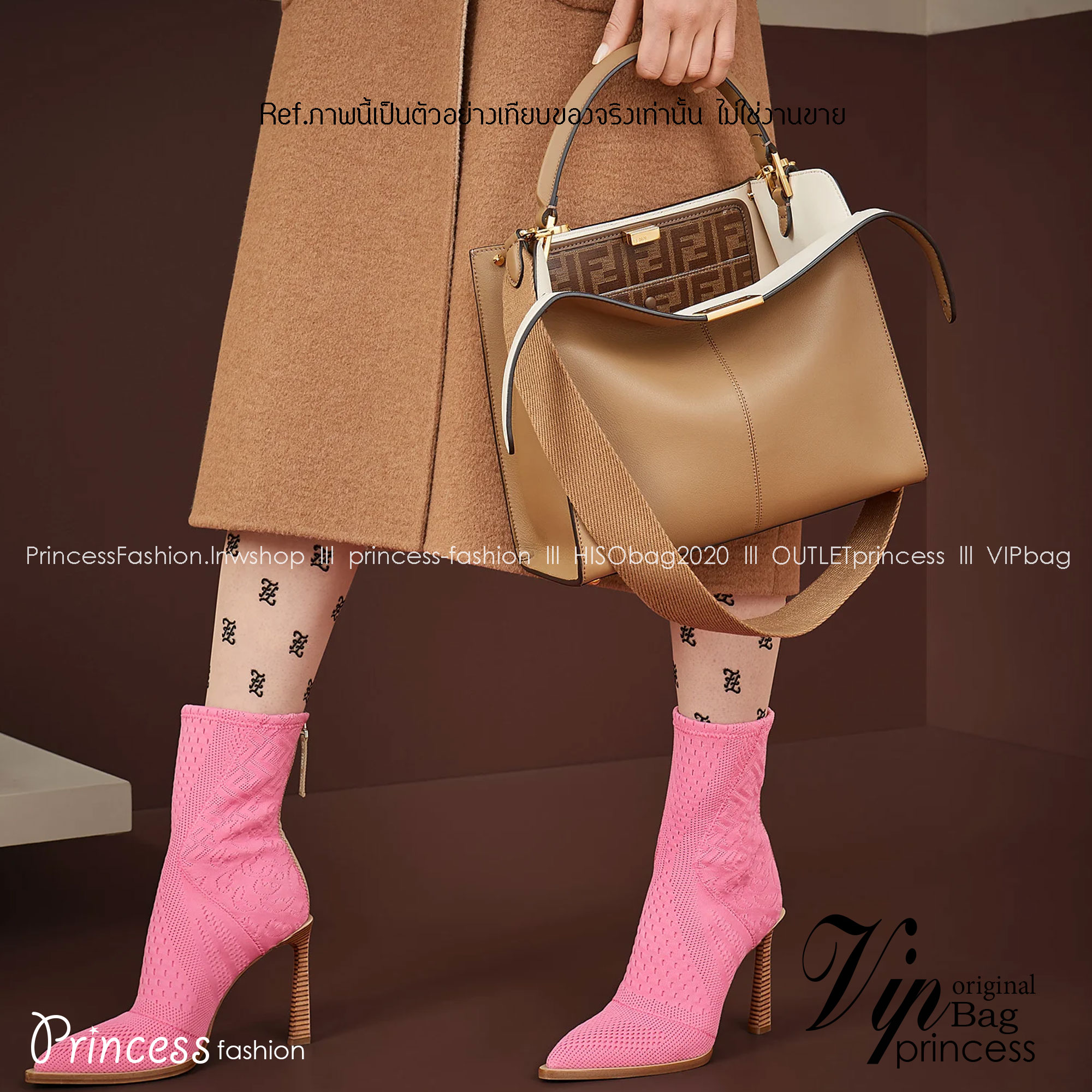 พร้อมส่ง 3 สี FENDI Peekaboo X-Lite Medium กระเป๋าสะพาย 🧡 เกรดออริจินอล 1:1 สลับแท้