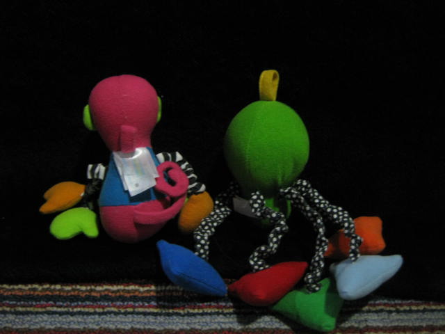 Tiny love-Soft toys doll-Octopus and monkey ของเล่นเสริมพัฒนาการสำหรับเด็กมือสอง