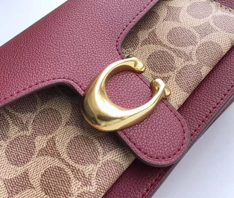 ของแท้ 💯% Coach Tabby Shoulder Bag 26 Polished pebble leather, suede and refined calf leather Inside zip RED1