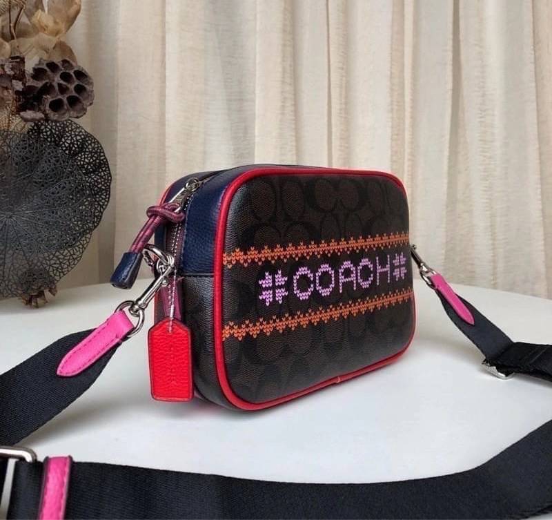 Coach DEMPSEY CAMERA BAG IN SIGNATURE CANVAS WITH FAIR ISLE GRAPHIC (COACH C1541)