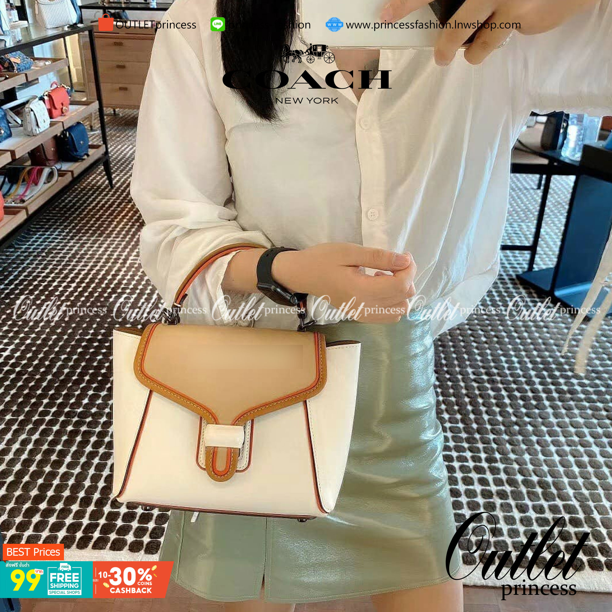COACH COURIER CARRYALL 23 IN COLORBLOCK SIGNATURE CANVAS พร้อมส่ง 7 แบบ พร้อมส่ง ลุคดูไฮสุดๆค่ะ! กระเป๋าสะพายหนังหรูหราและคลาสสิค หนังแท้ชั้นดีที่สุด น้ำหนักเบา หนังสวยมากก สัมผัสแล้วหลงรักแน่นอนจ้าา😘