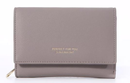 กระเป๋าสตางค์ผู้หญิง กระเป๋าสตางค์ ใบสั้น กระเป๋าสตางค์หนังนิ่ม แบบเรียบ ๆ 2 พับ มีช่องใส่บัตรเยอะ ใส่รูปได้ 104989